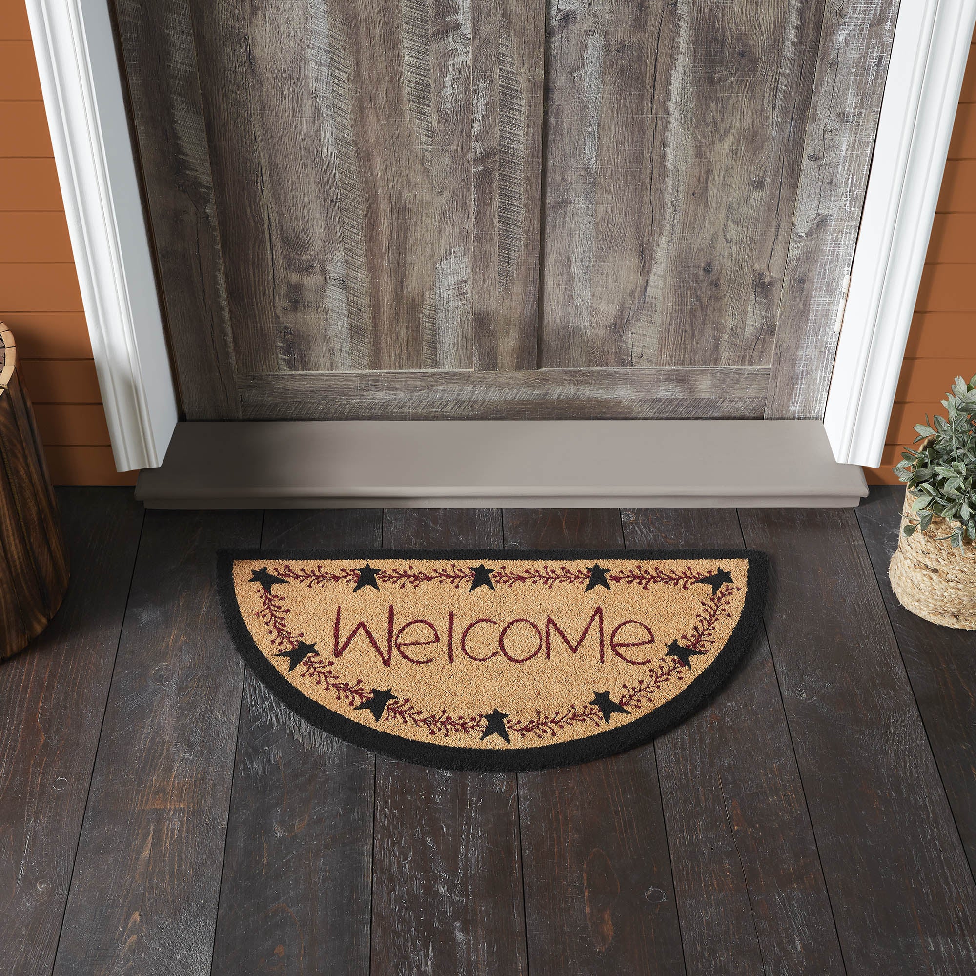 Pip Vinestar Coir Welcome Rug Half Circle 16.5x33