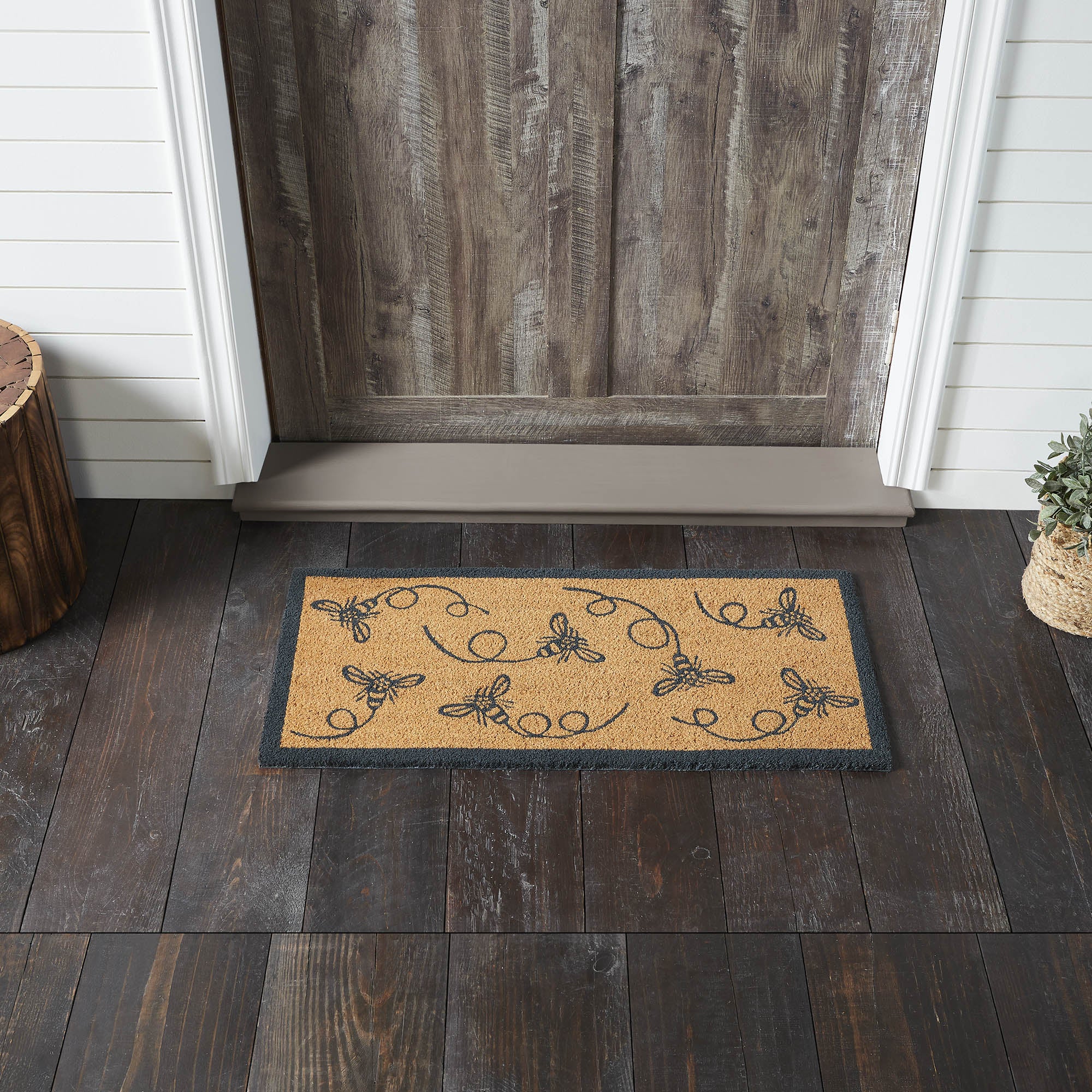 Buzzy Bees Coir Rug Rect 17x36