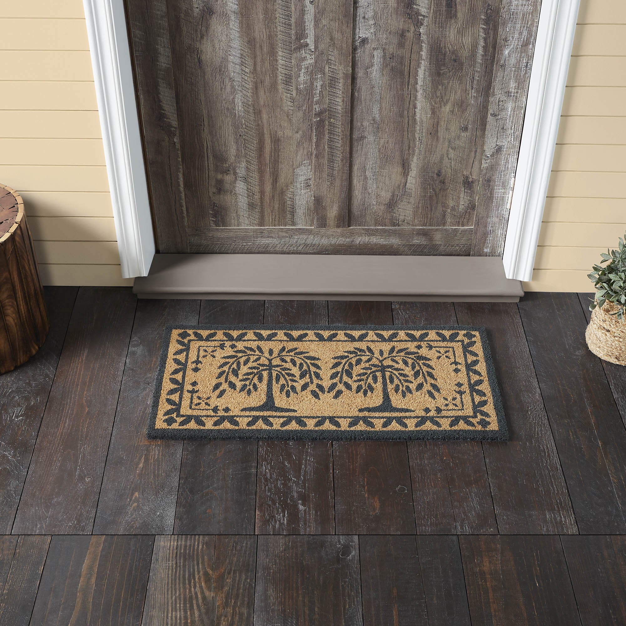 Willow Trees Coir Rug Rect 17x36