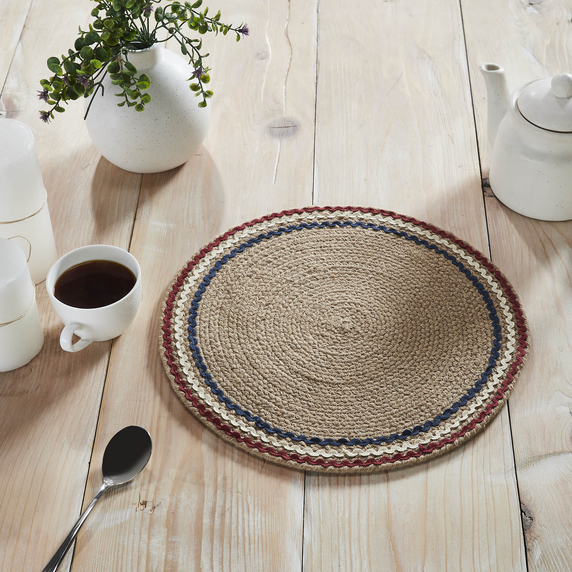 Red White Blue Ric Rac Placemat Diameter