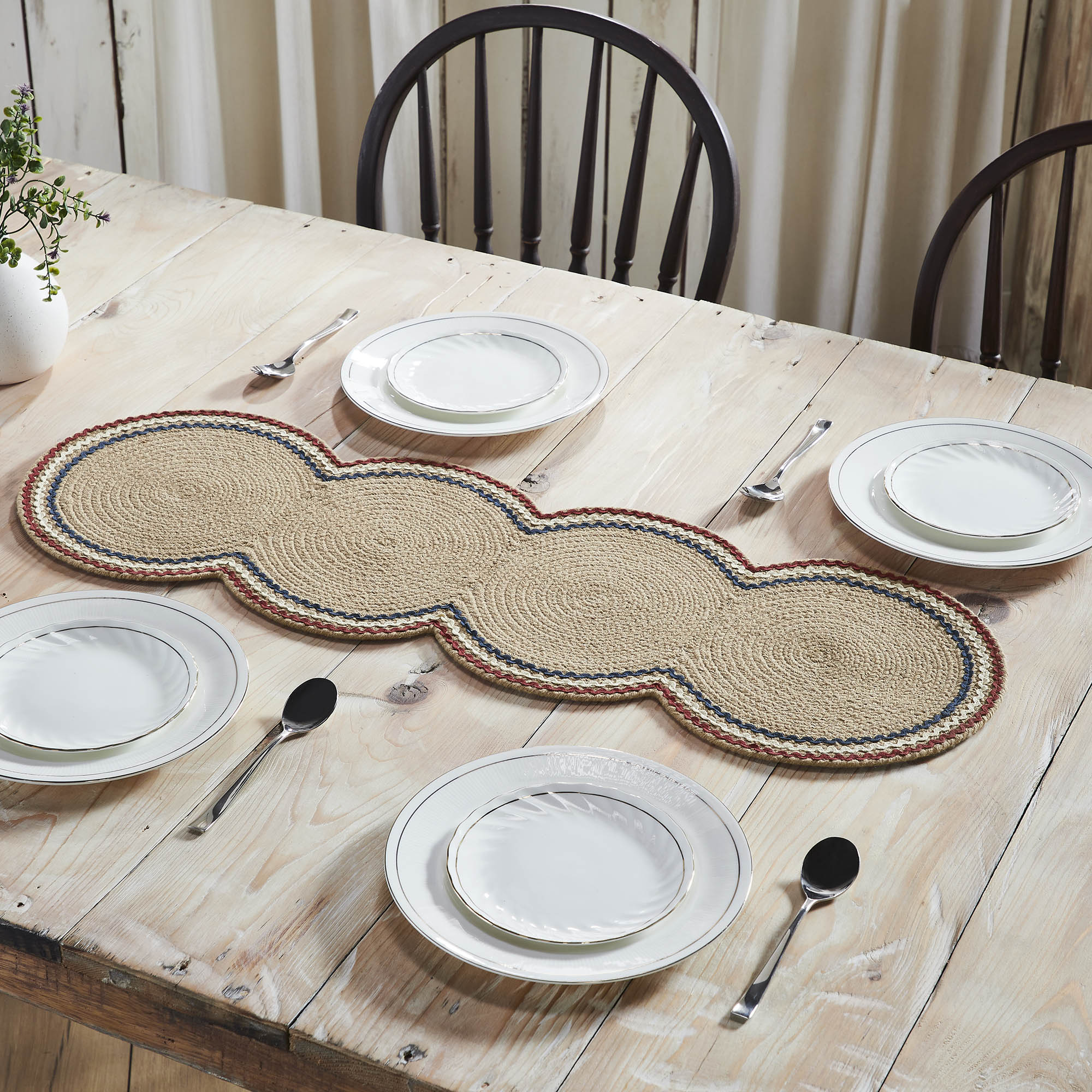 Red White Blue Ric Rac Runner 12x36