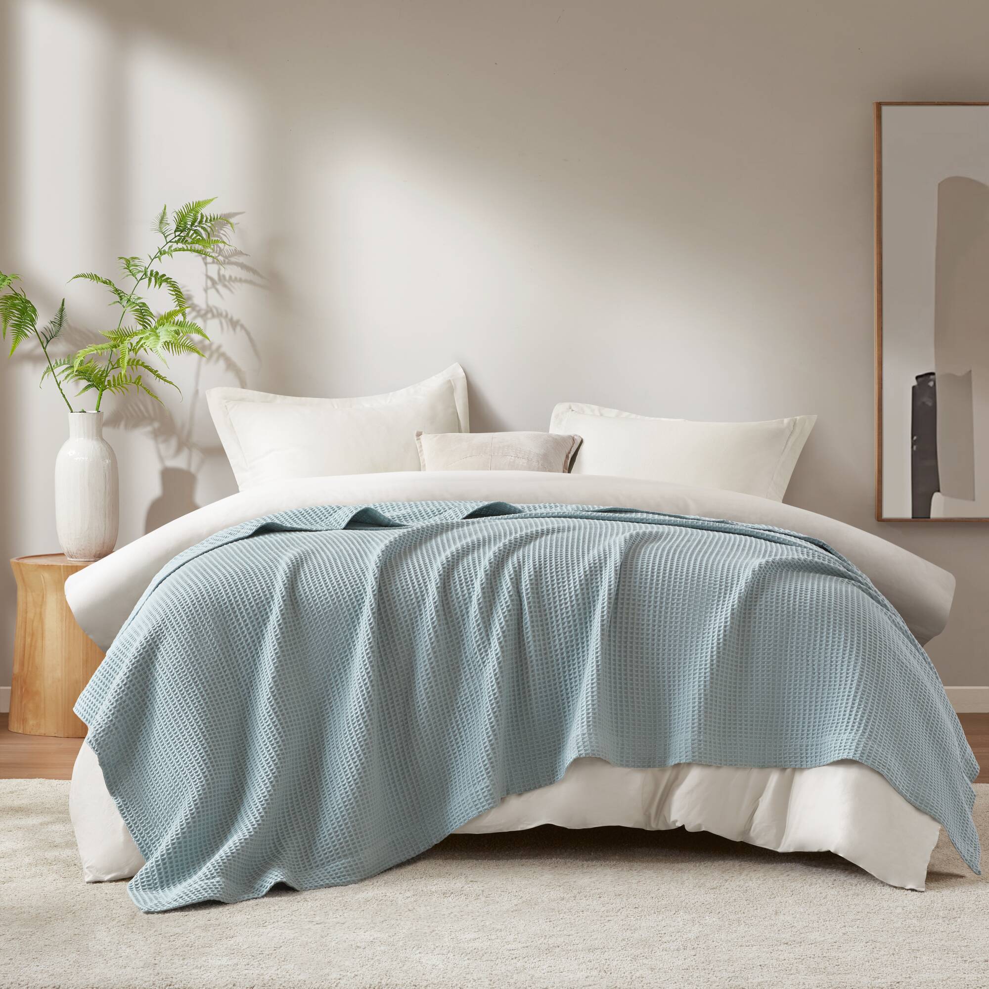 Cotton Waffle Weave Cotton Blanket