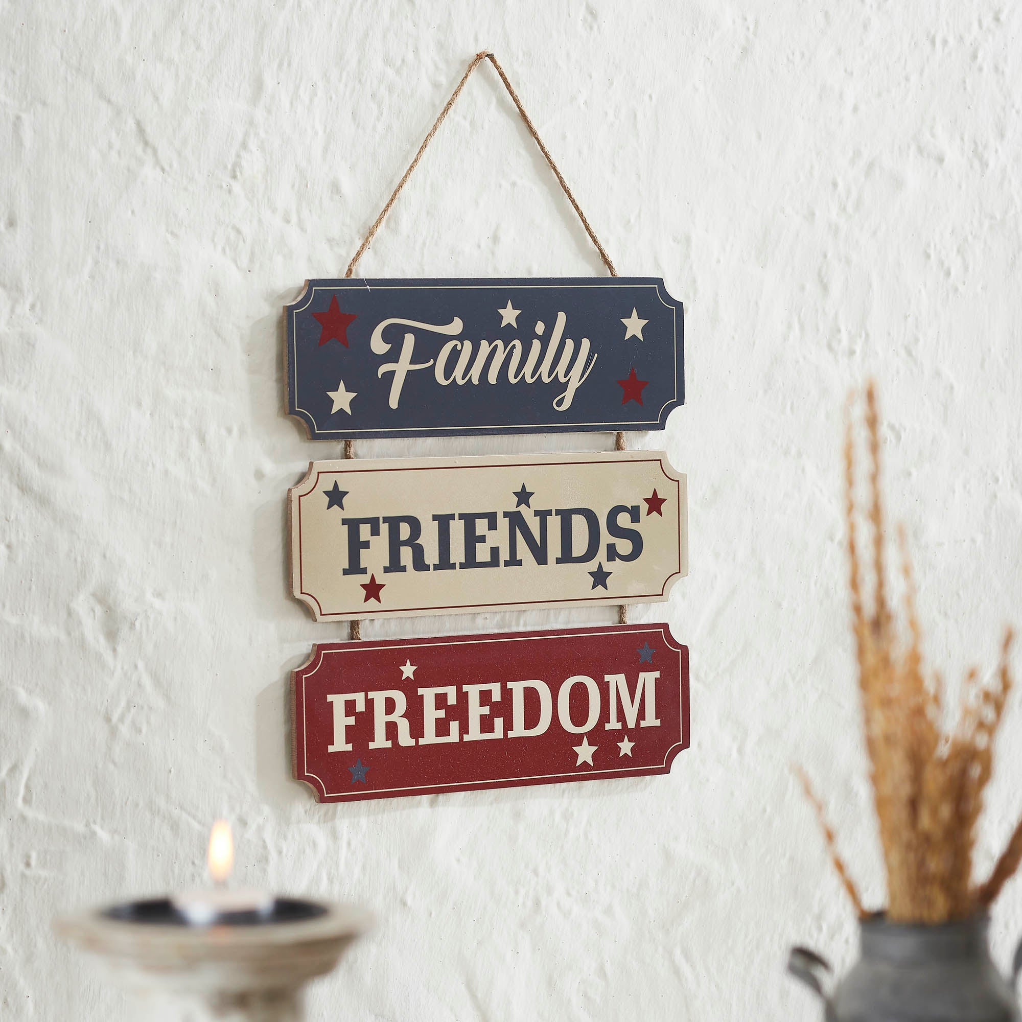 Family Friends Freedom MDF Wall Hanging