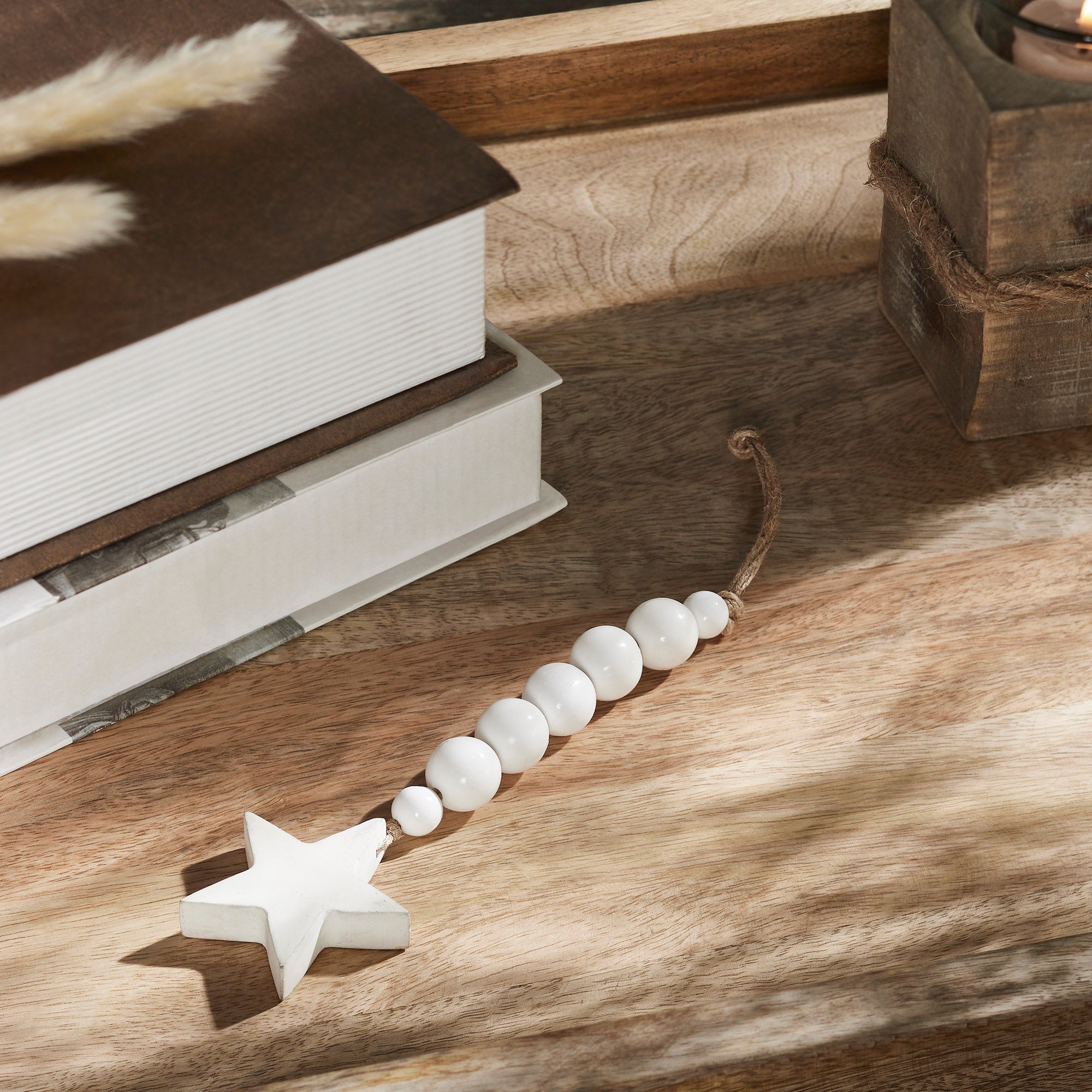 White Beads & Star Ornament