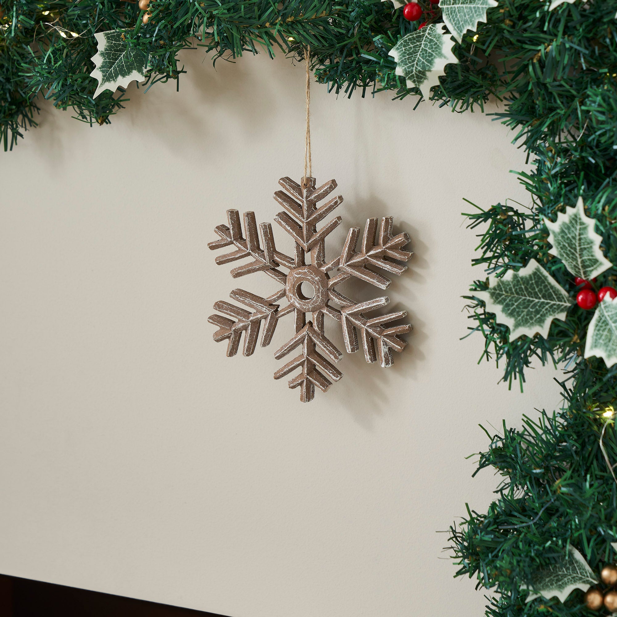 Snowflake Ornament Feathered Finish