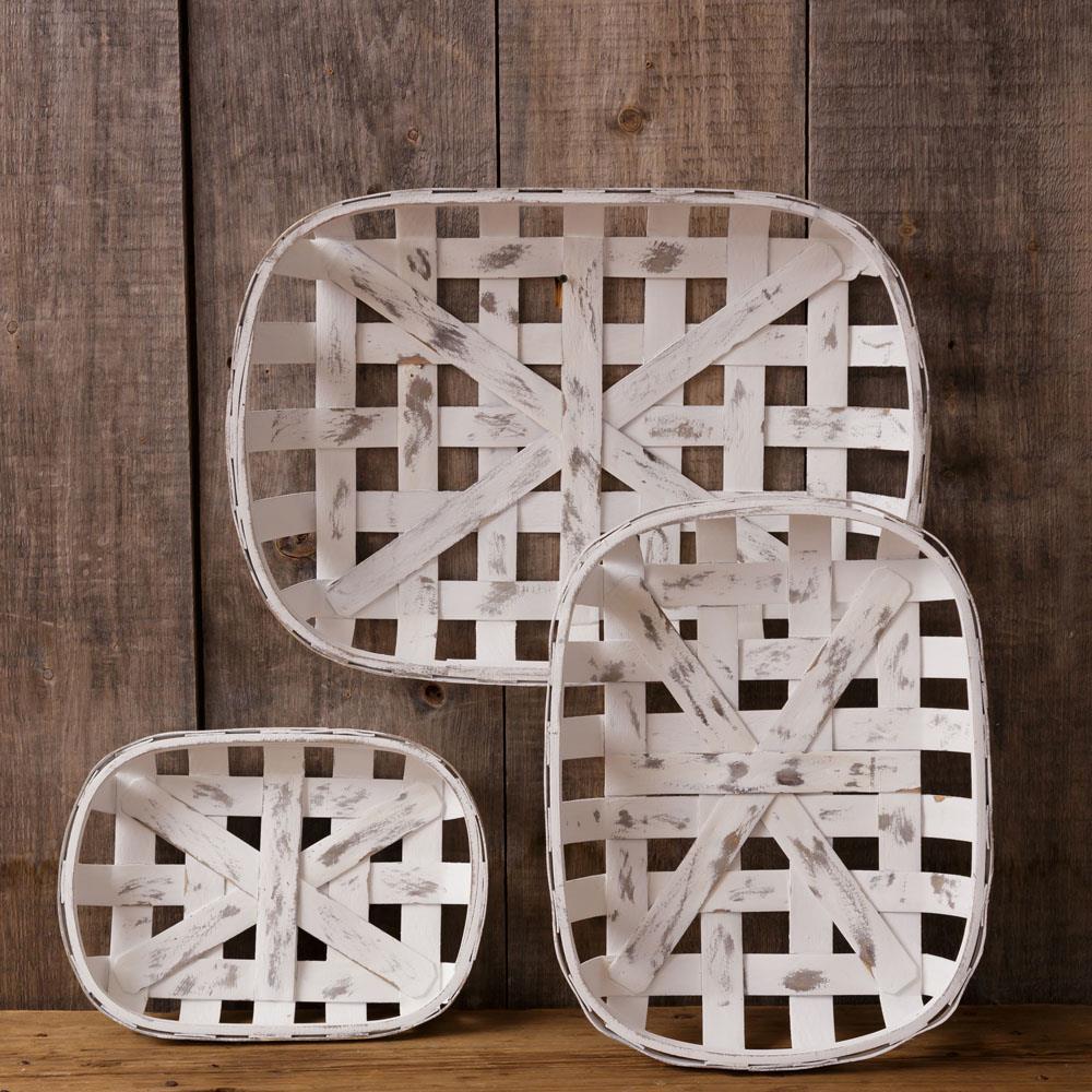 Tobacco Baskets - Antiqued Rectangular