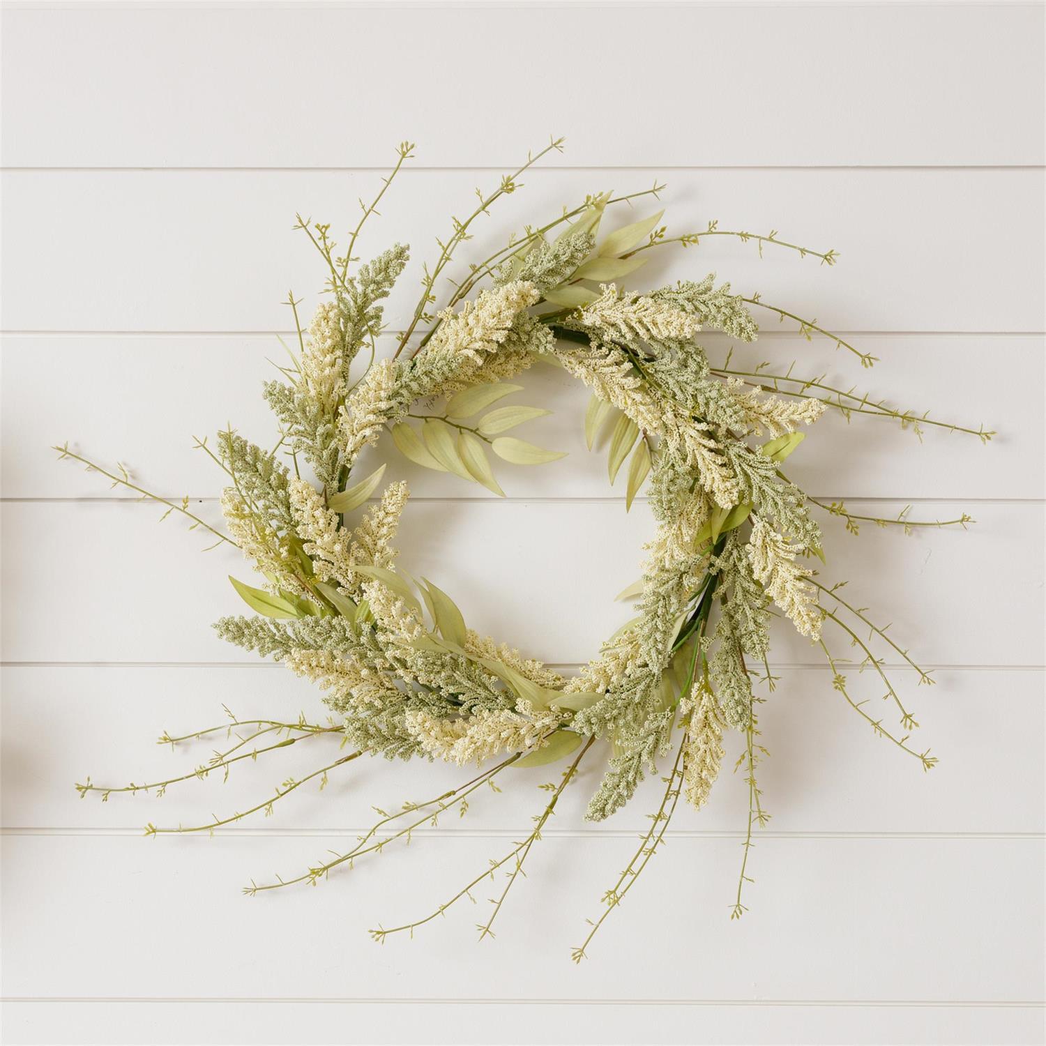 Wreath - Cream And Sage Spikes