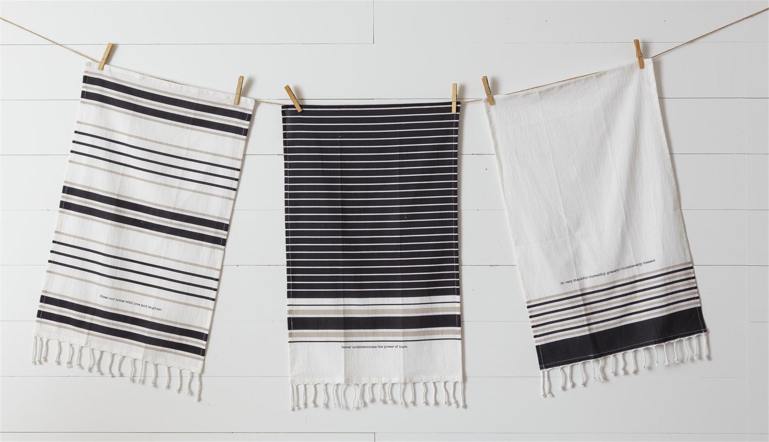 Tea Towels - Thankful, Grateful, Blessed