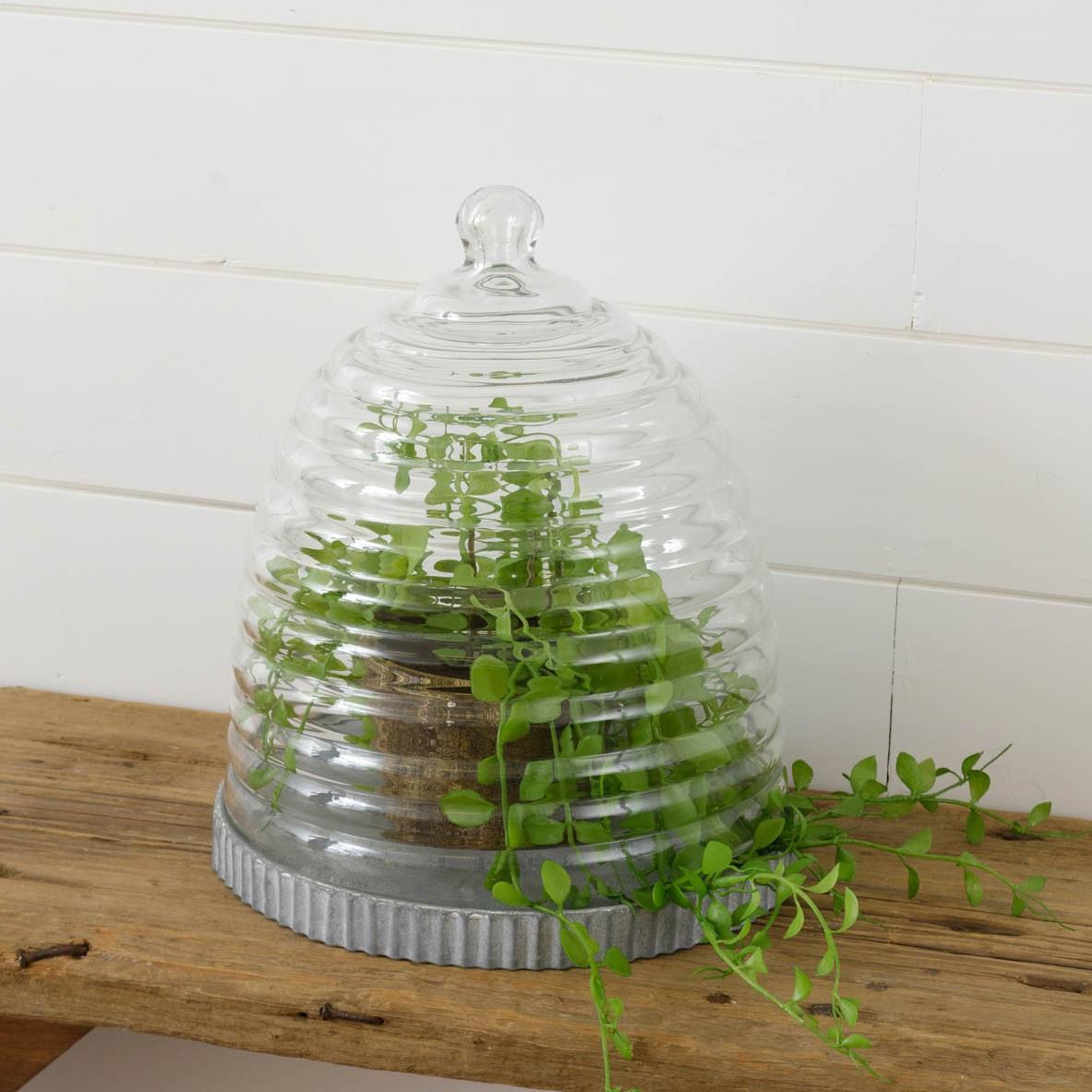 Bee Hive Glass Cloche