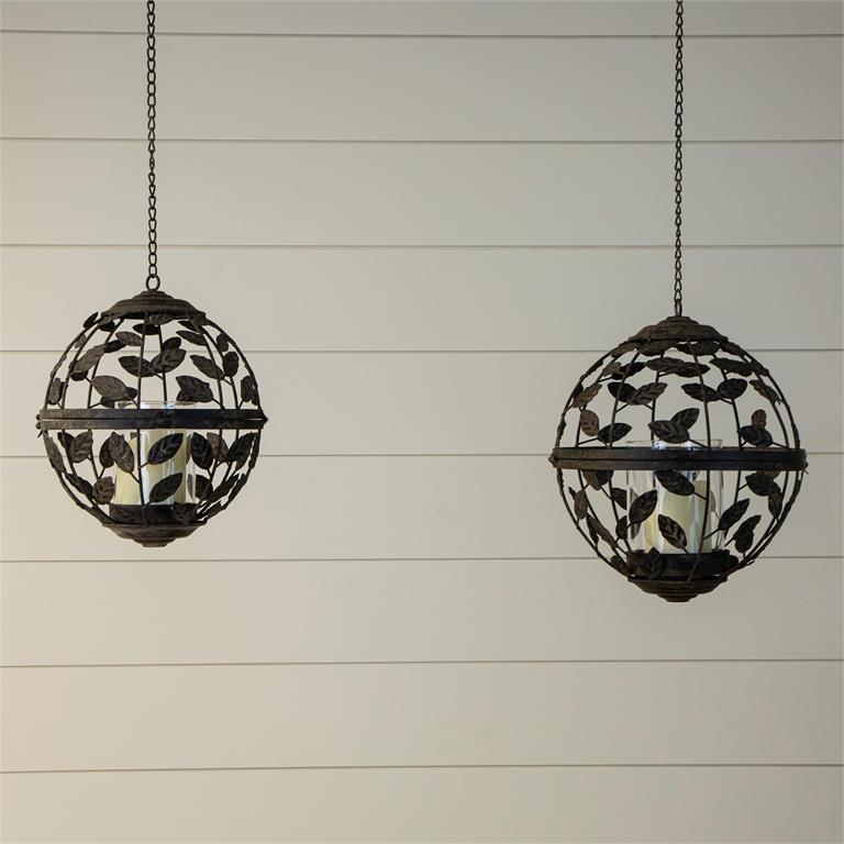 Round Hanging Metal Candle Holders