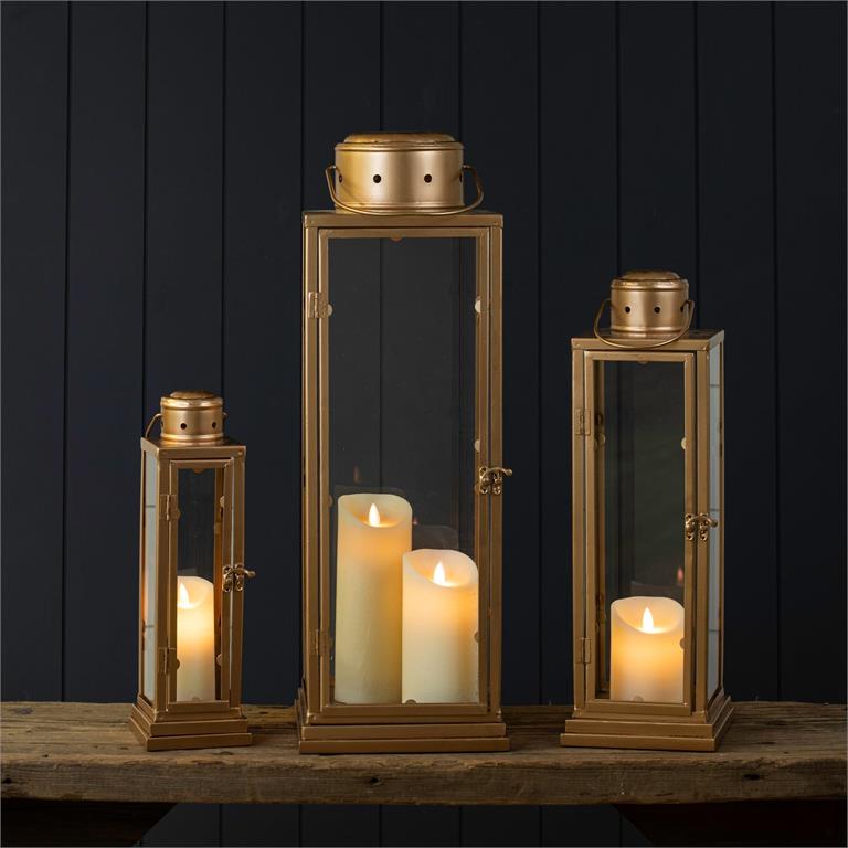 Gold Nested Port Lanterns (S/3)