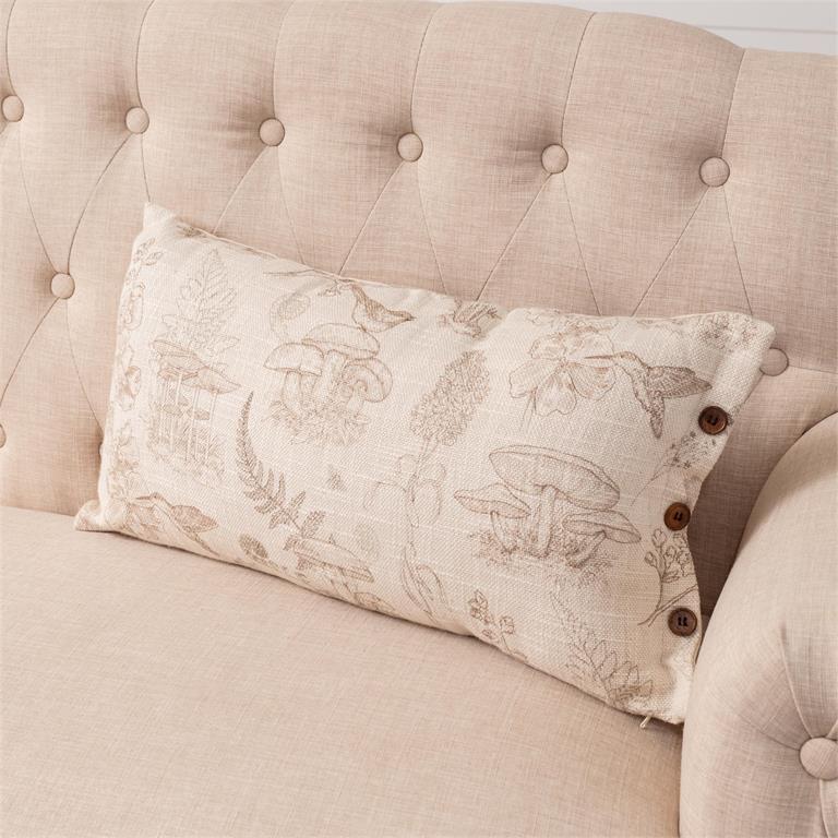 Neutral Mushroom Pillow