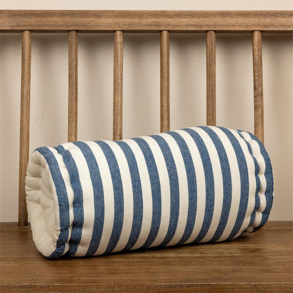 Blue Stripe Bolster Pillow