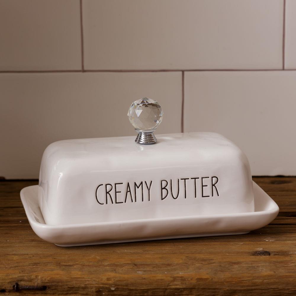 Scripted Creamy Butter Dish