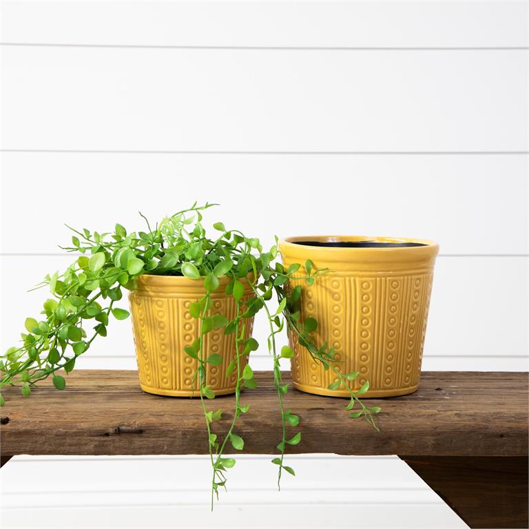 Planter - Yellow Dots