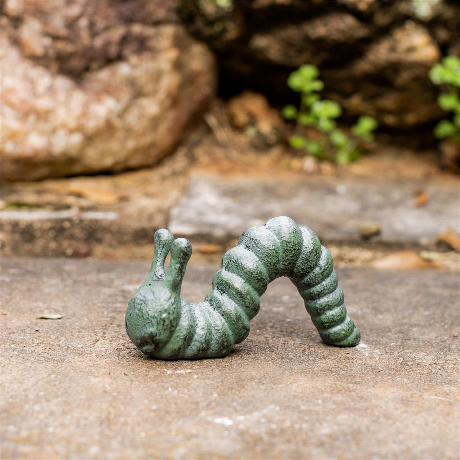 Cast Iron Caterpillar Accent