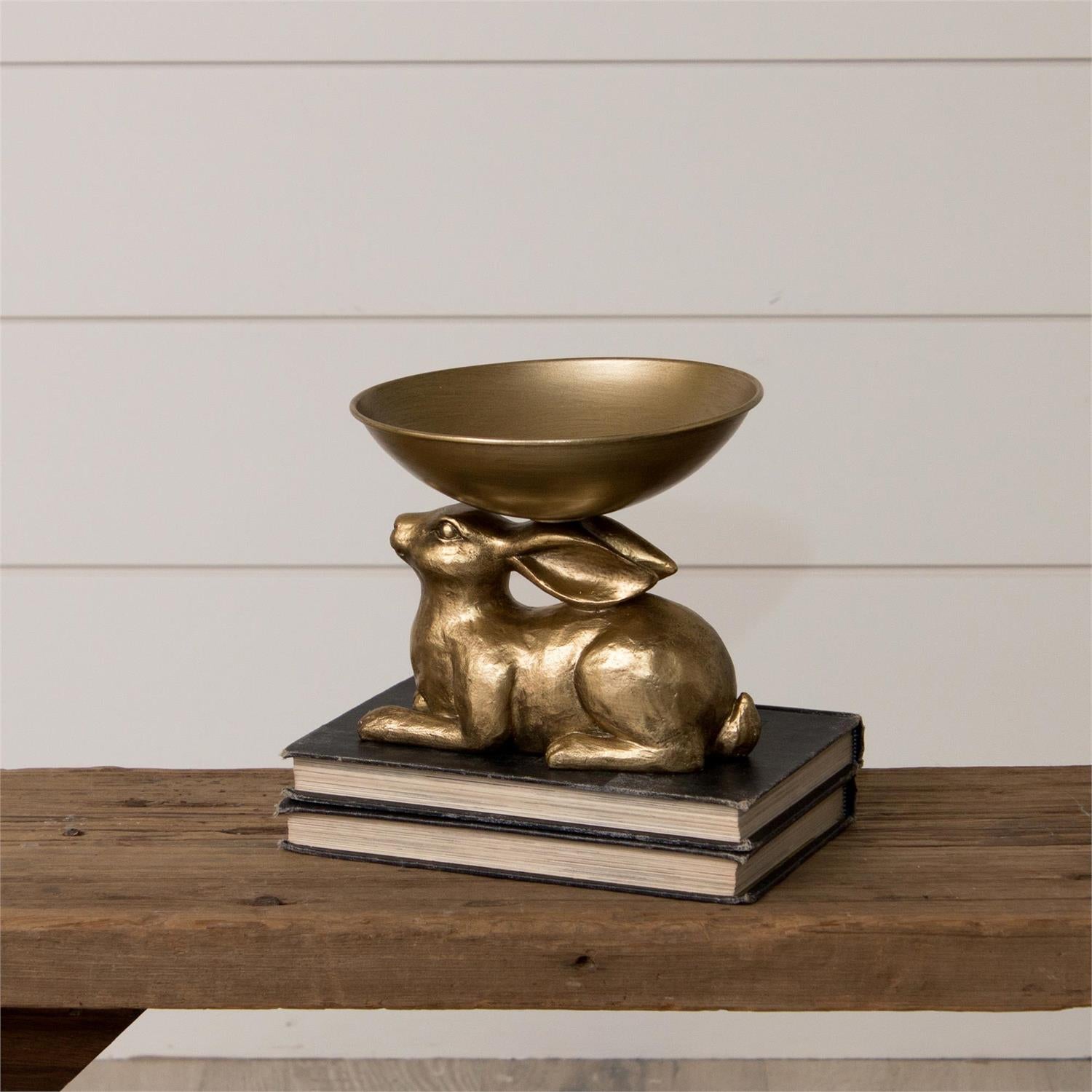 Rabbit Bowl Figurine