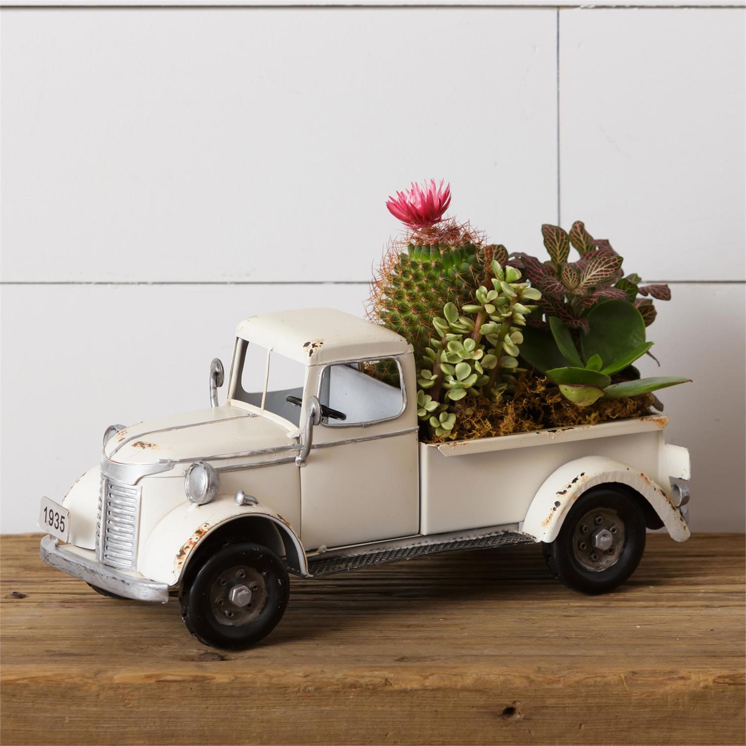 Vintage Styled Truck - White