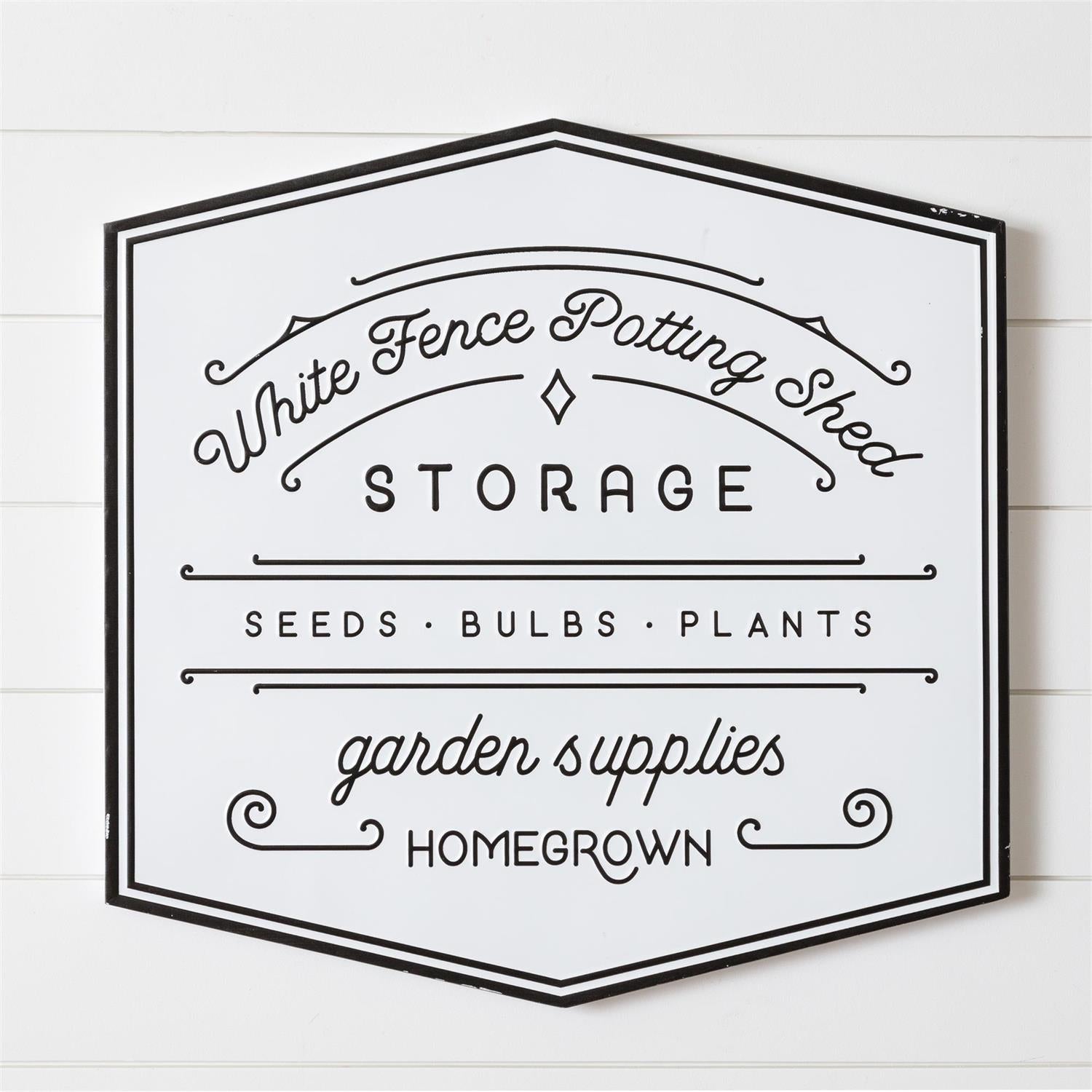 Sign - White Fence Potting Shed