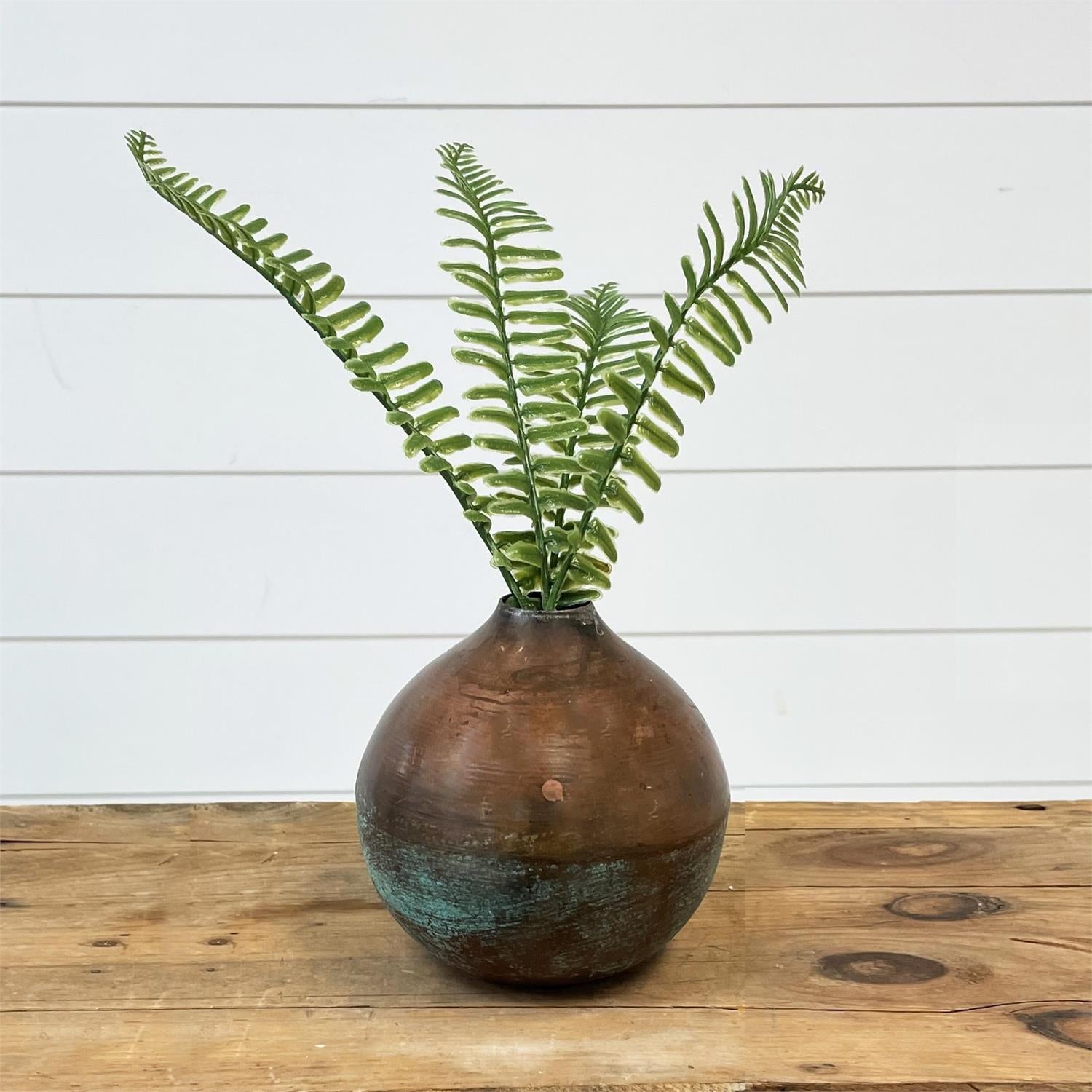 Metal Verdigris Patina Vase