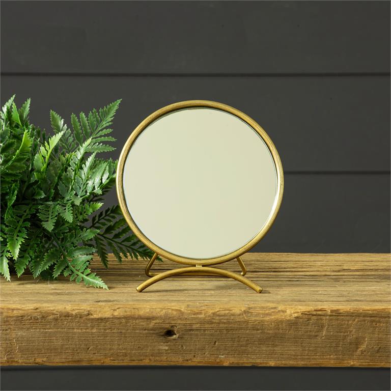 Gold Tabletop Mirror