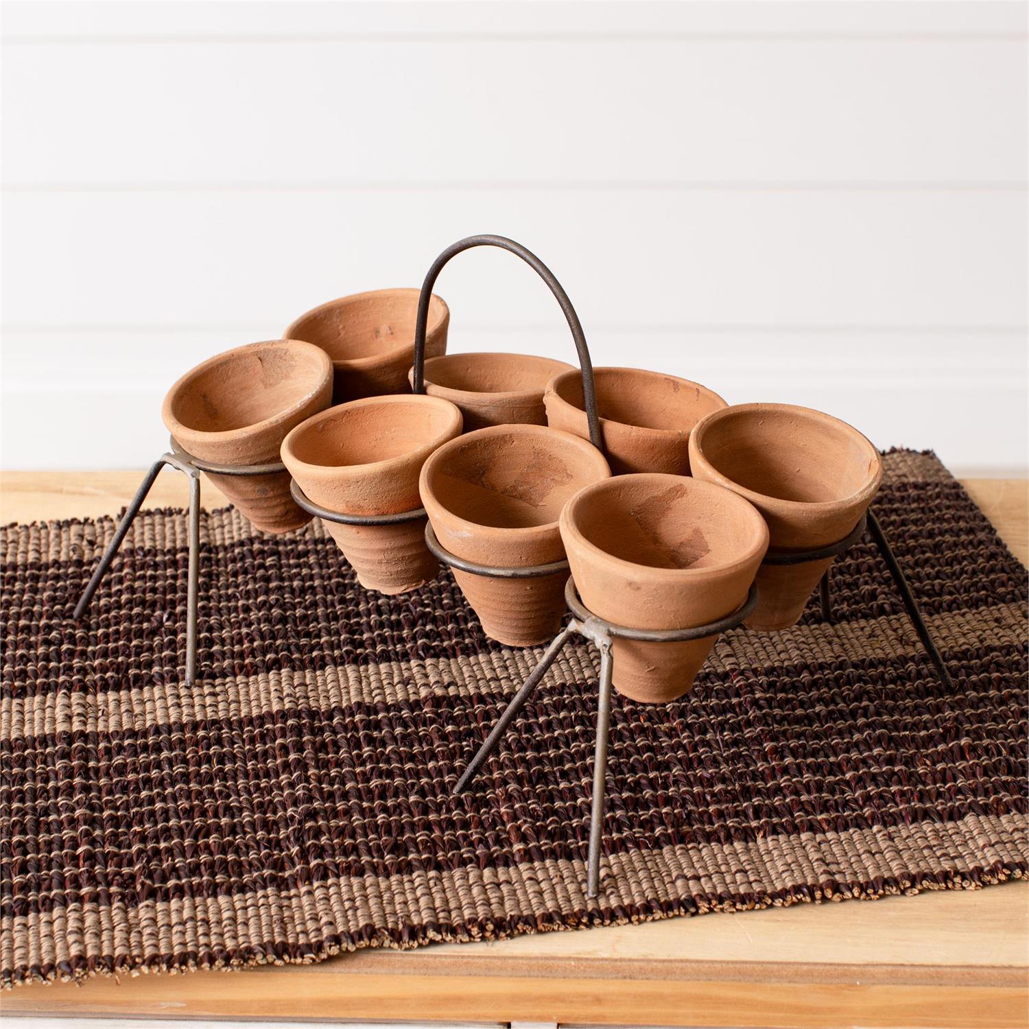 Metal Tray w/ Planters
