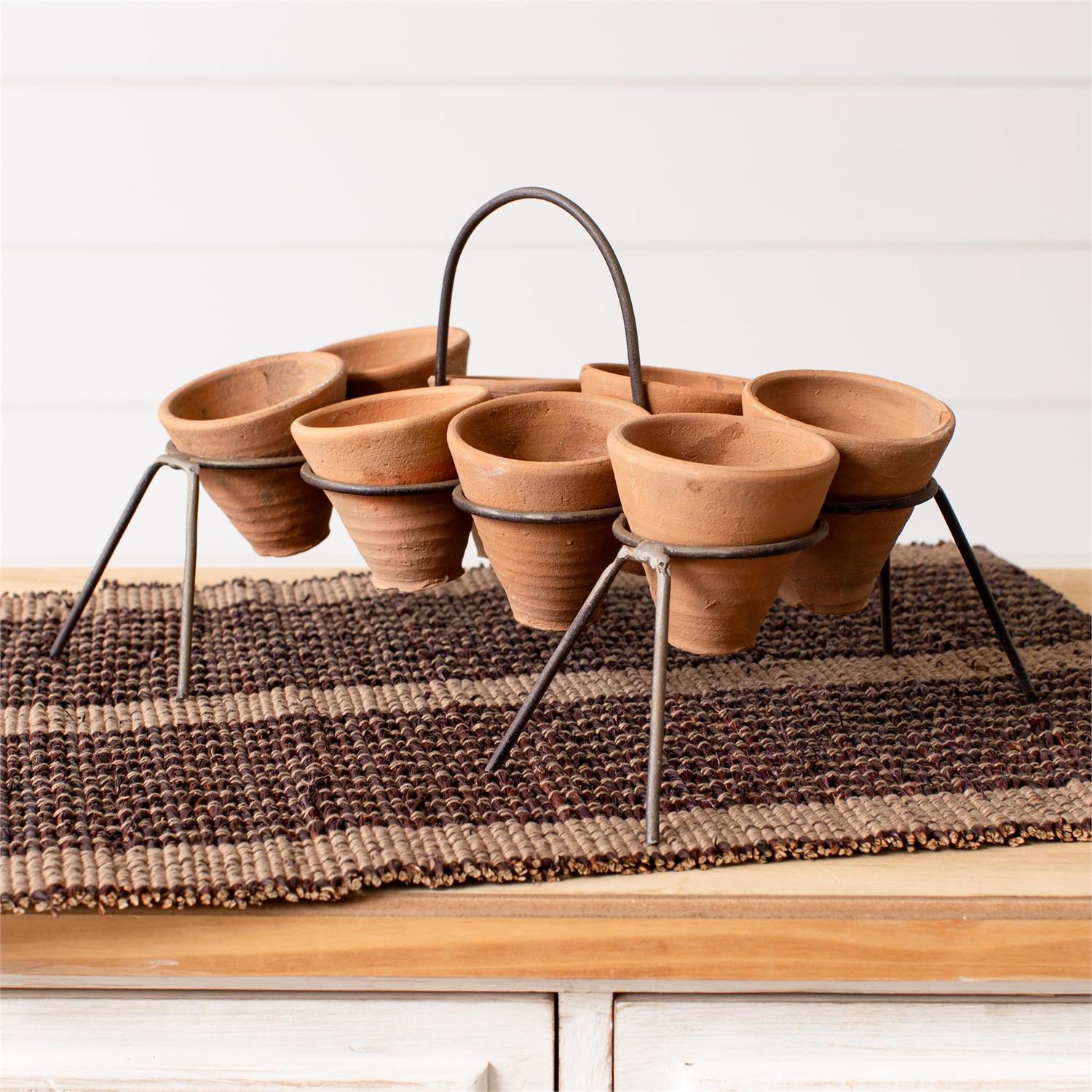 Metal Tray w/ Planters