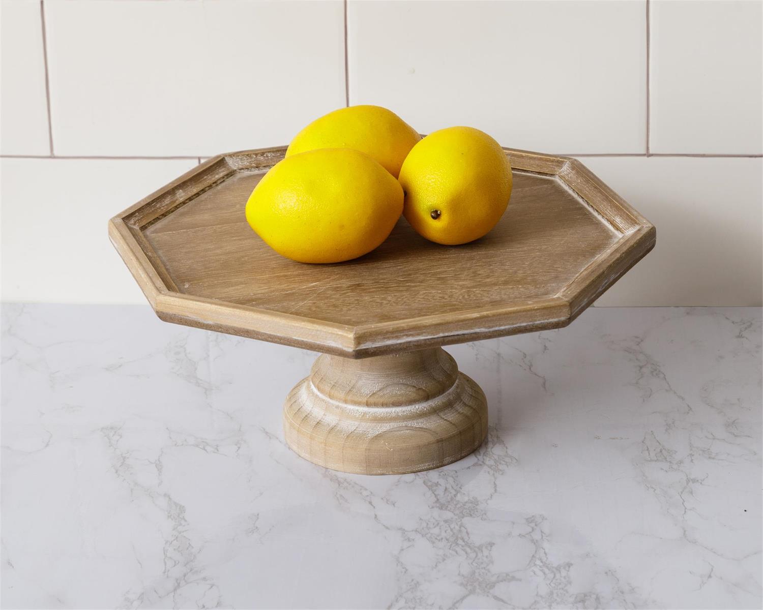 Wooden Octagon Pedestal