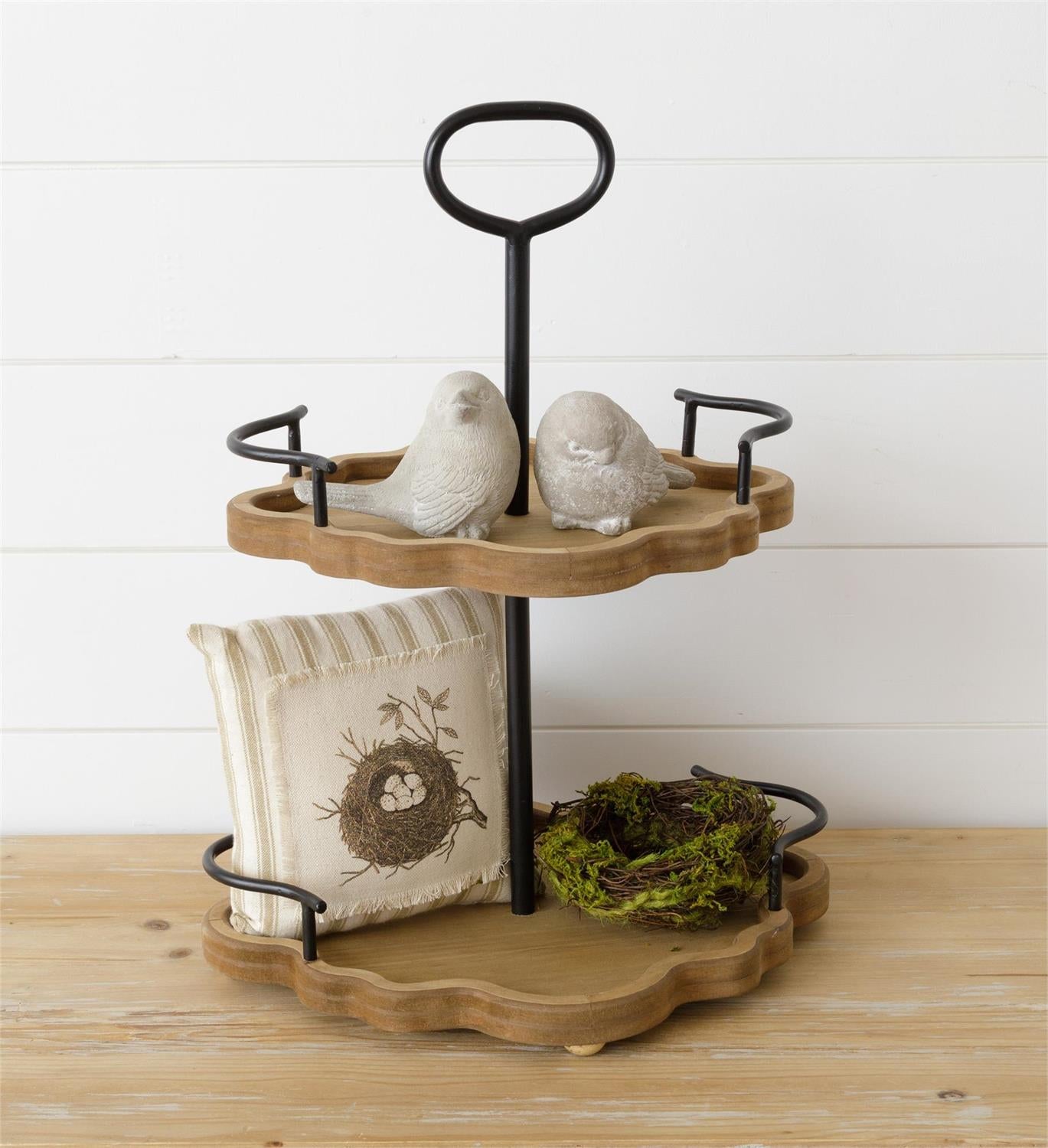 Two Tiered Tray - Arabesque