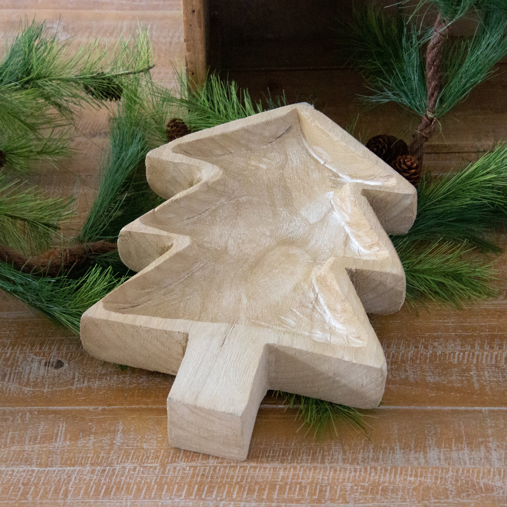Raw Wood Tree Dough Bowl