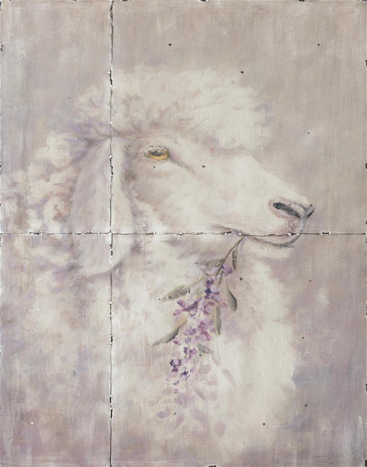Wall Hanging - Metal Sheep Painting