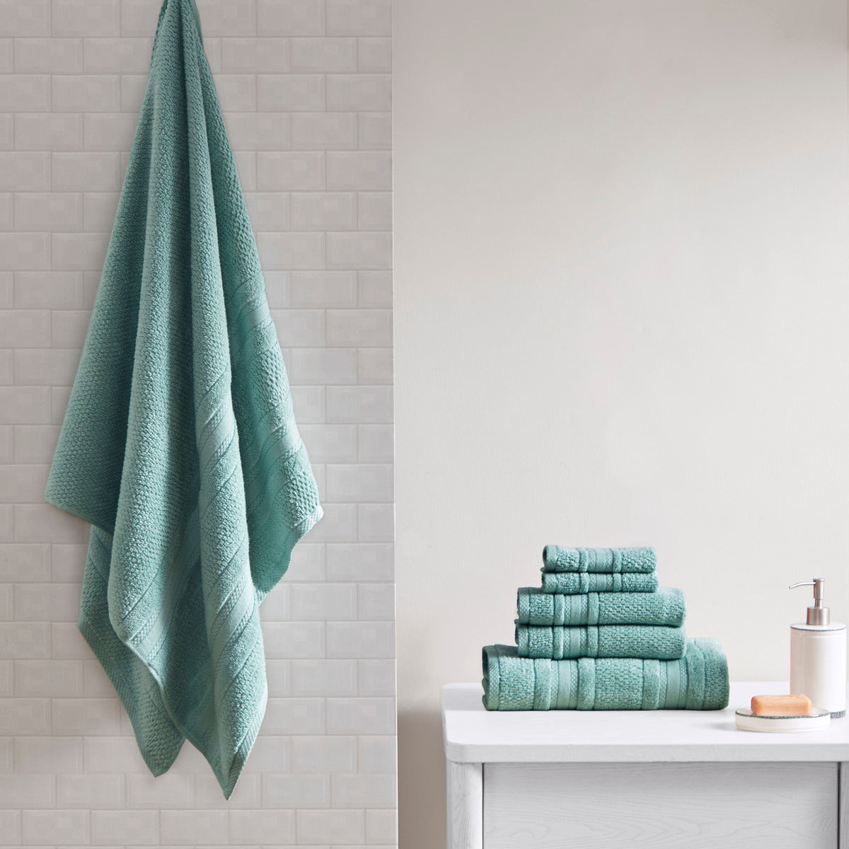 Adrien Super Soft Cotton Quick Dry Bath Towel 6 Piece Set