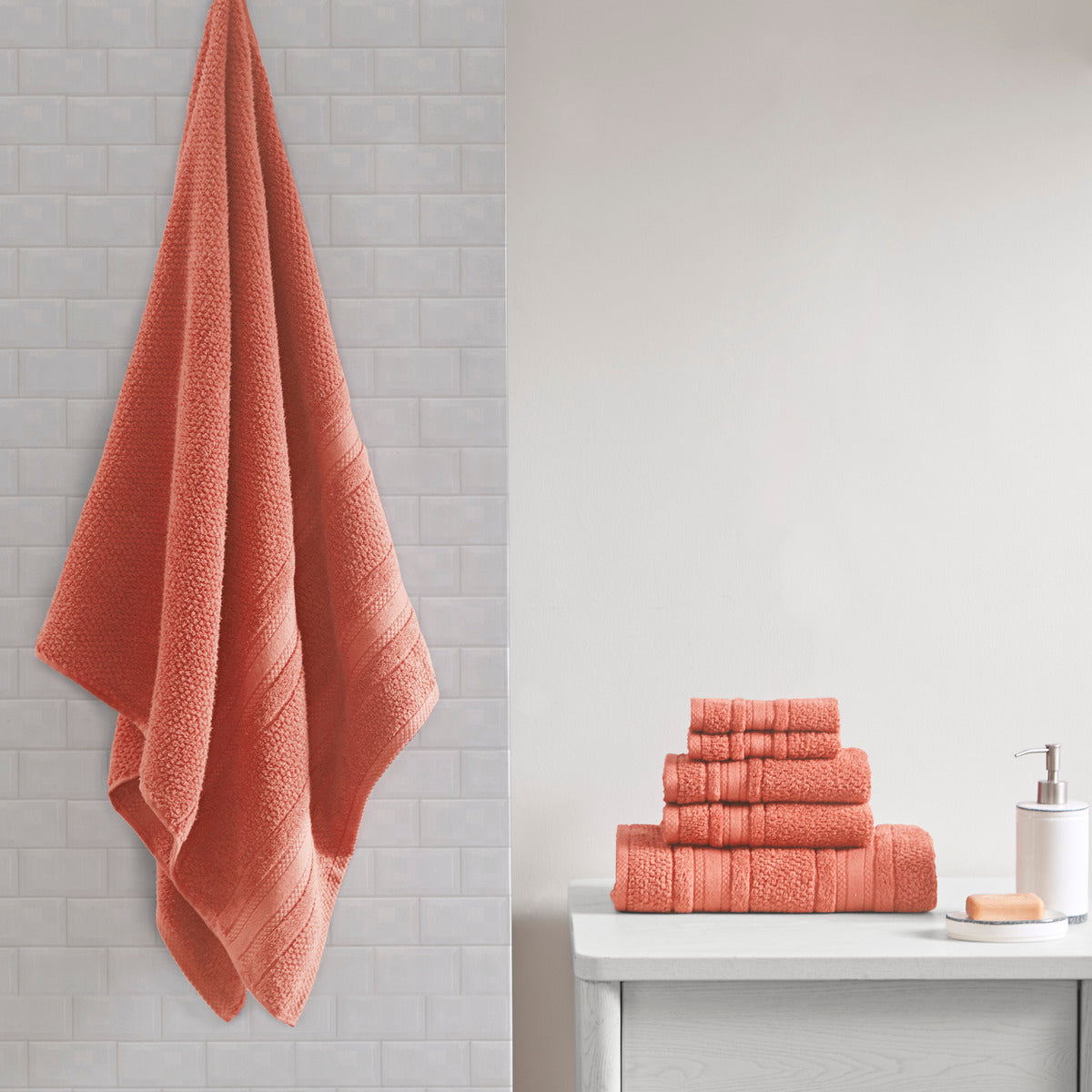 Adrien Super Soft Cotton Quick Dry Bath Towel 6 Piece Set