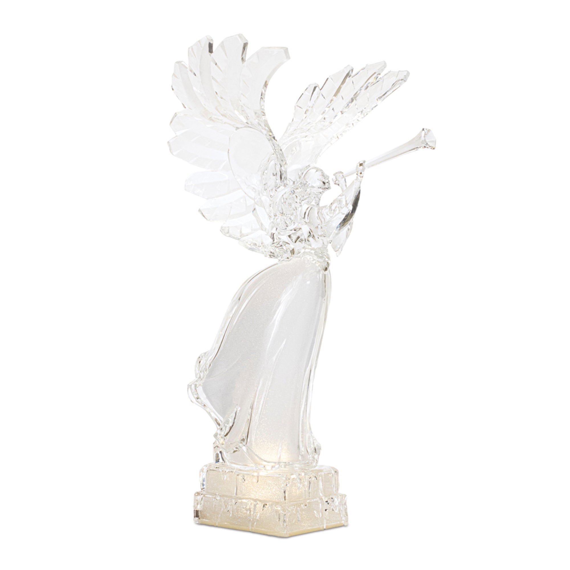 LED Angel 16.5”H Acrylic 3 AAA Batteries, Not Included