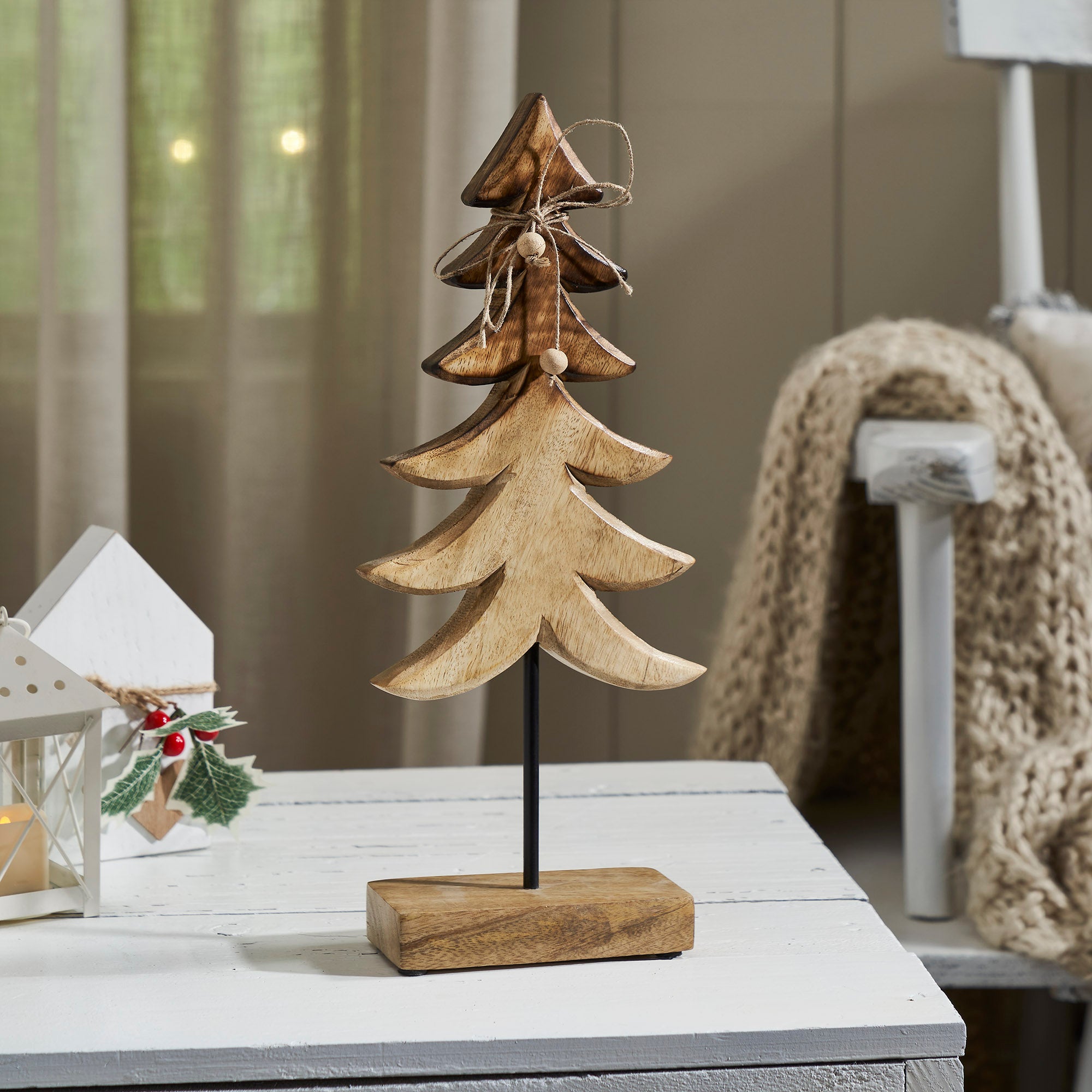 Two-Tone Natural Wooden Tree Large