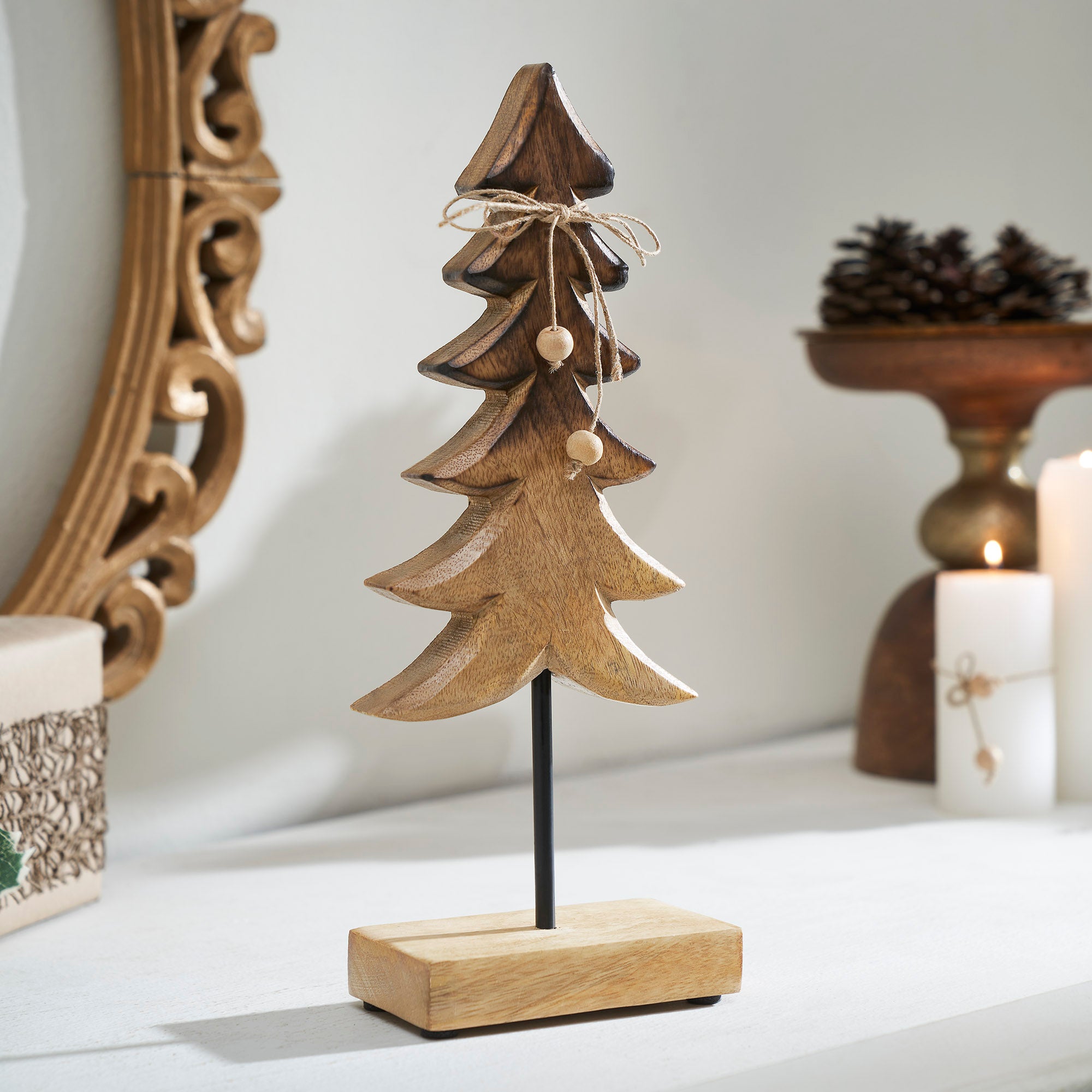 Two-Tone Natural Wooden Tree Medium