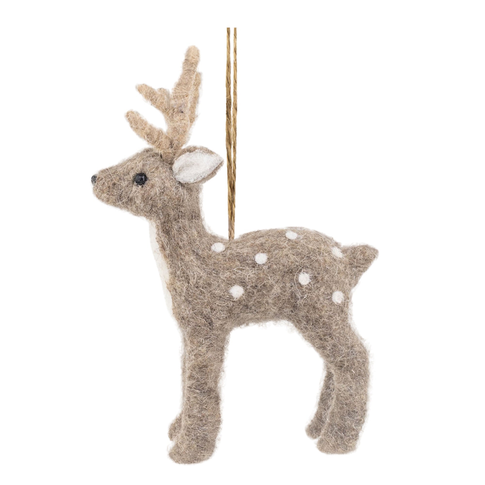 Deer Ornament 6.5”H Foam/Felt