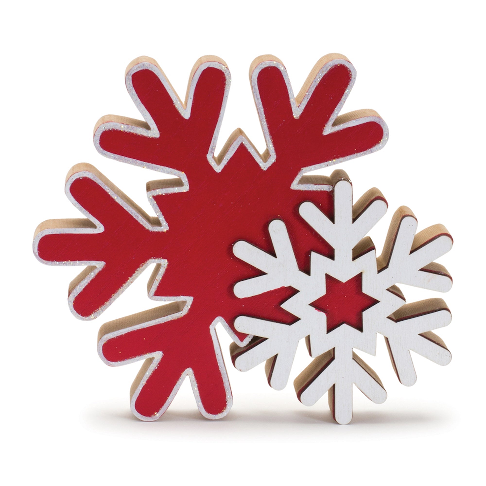 Snowflake 6.5”H Wood