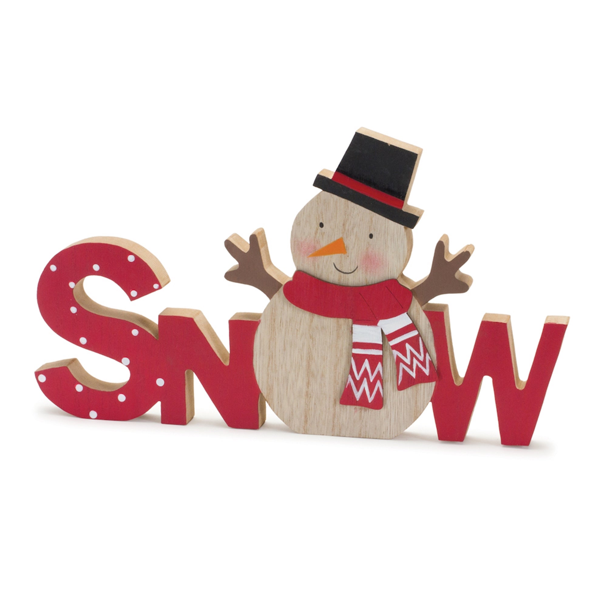 Snow Sign 11.5"L x 6.75"H Wood