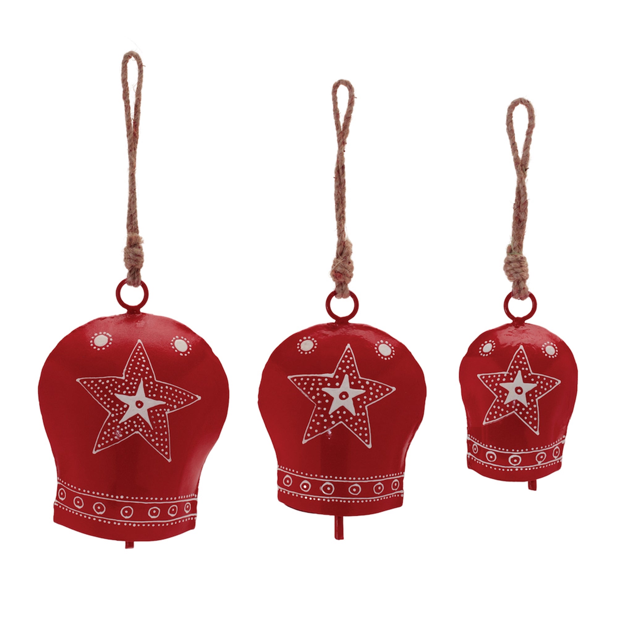 Bell Ornament (Set of 3) 4.5"H, 5.5"H, 6"H Iron