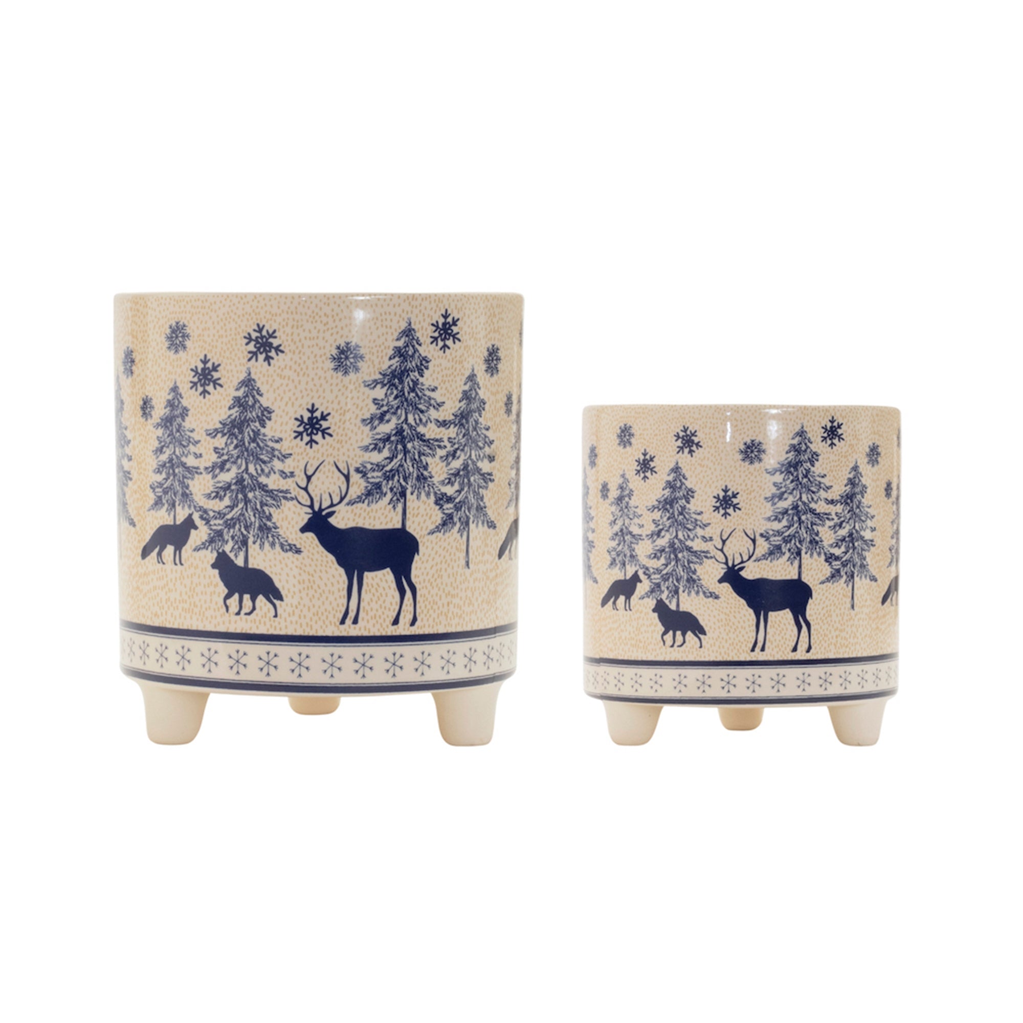 Pot (Set of 2) 4.5"H, 6"H Dolomite