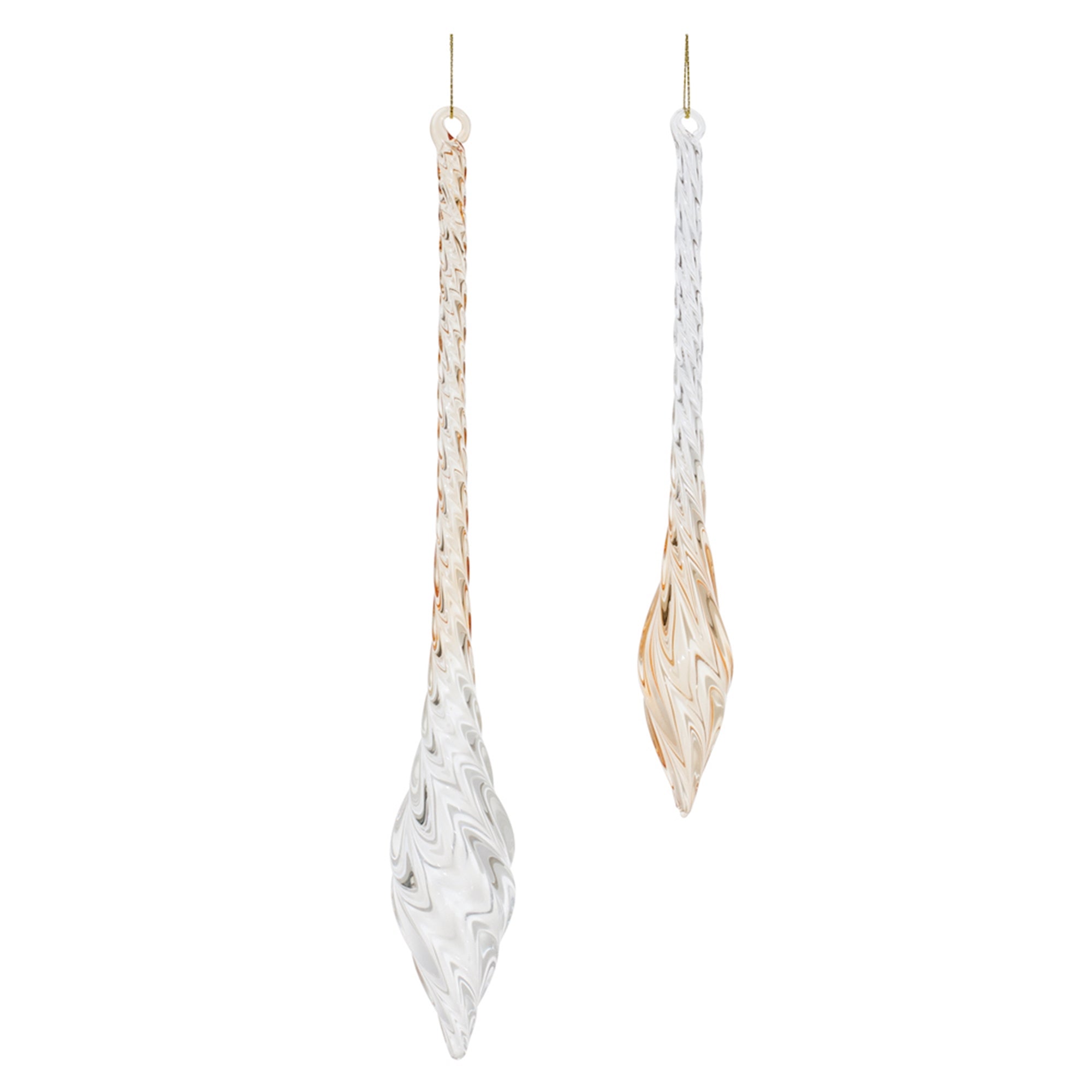 Drop Ornament (Set of 2) 9"H, 12"H Glass