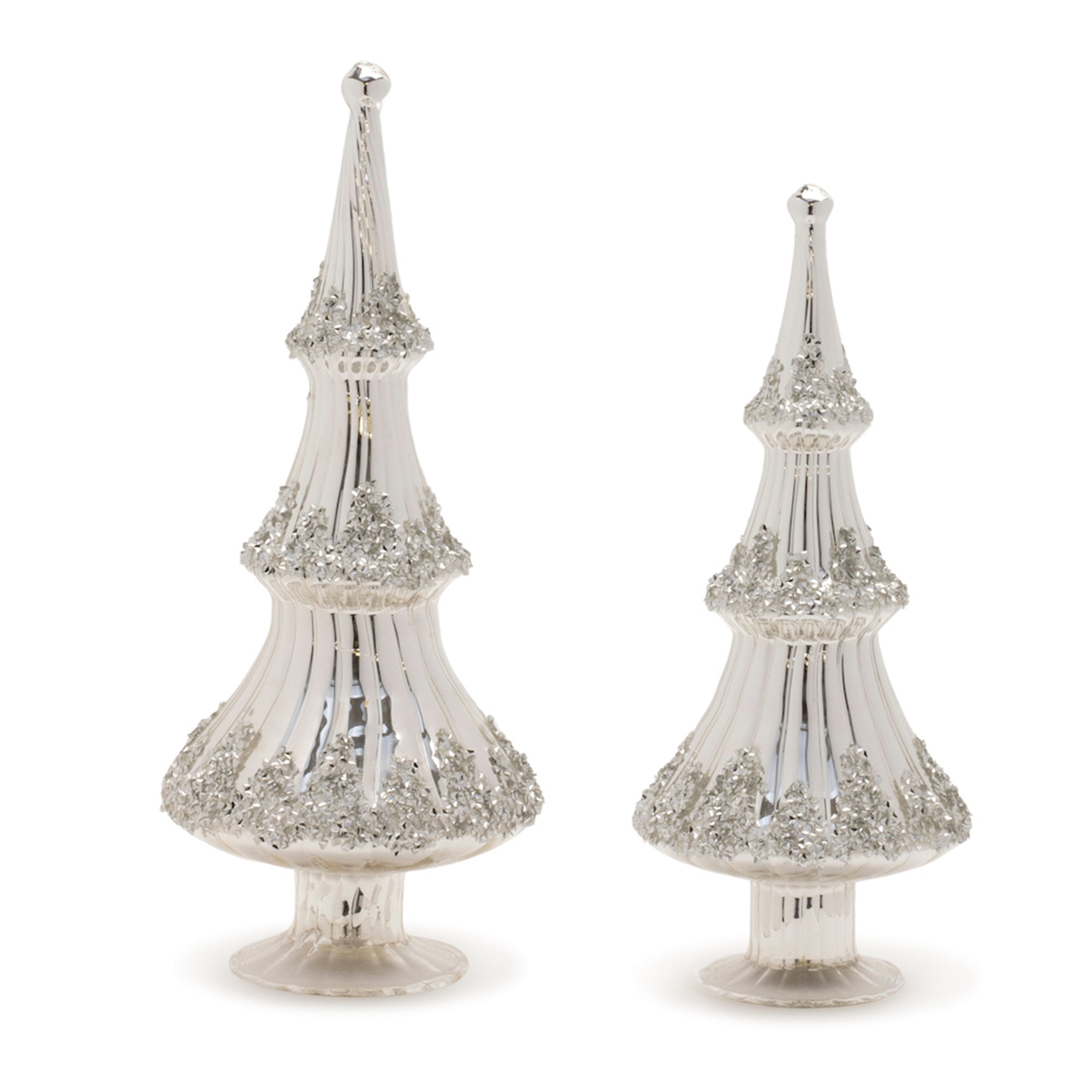 Tree (Set of 2) 12.5"H, 14.5"H Glass