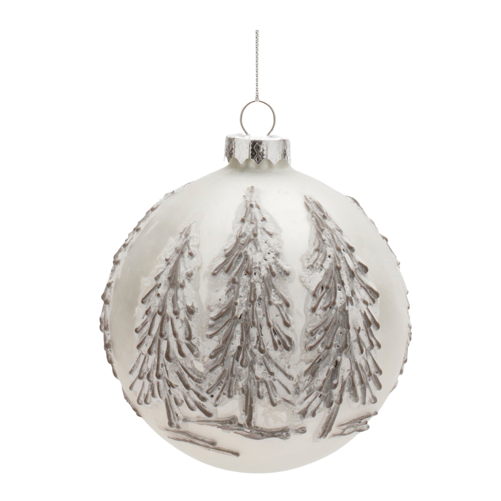 Ball Ornament 4”D Glass
