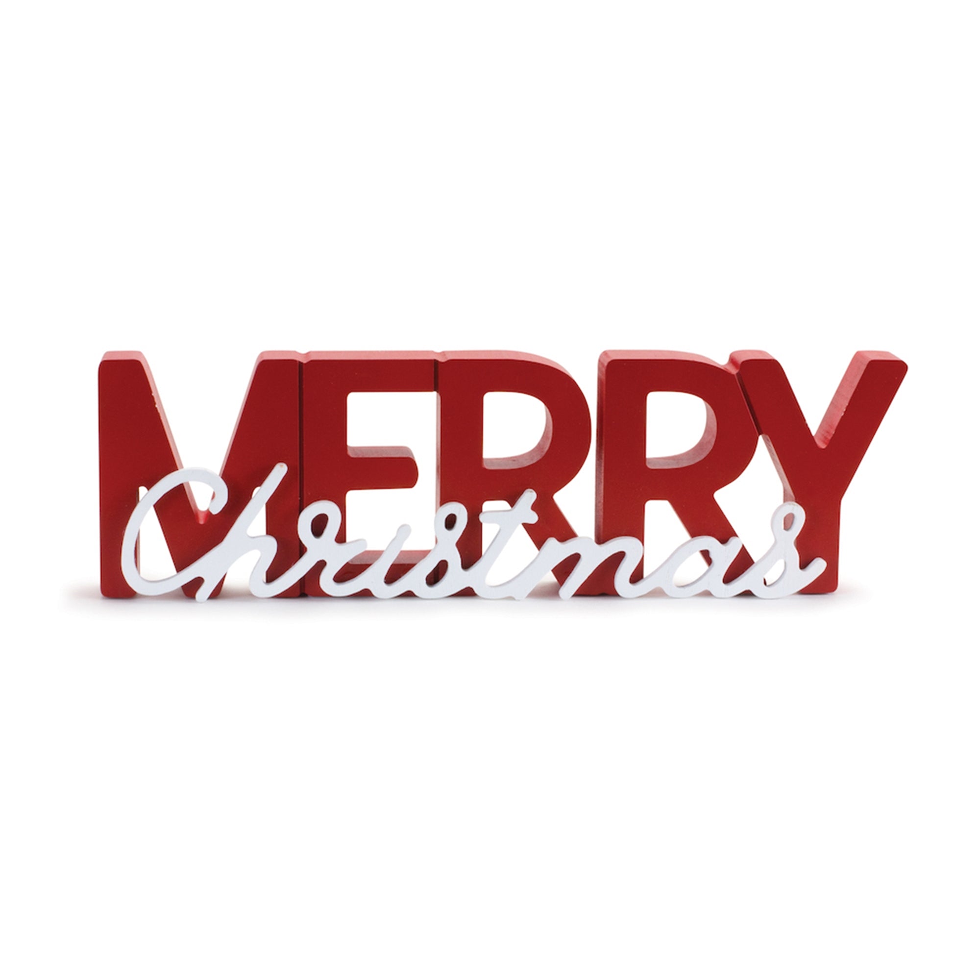 Wood Merry Christmas Sign 11"L