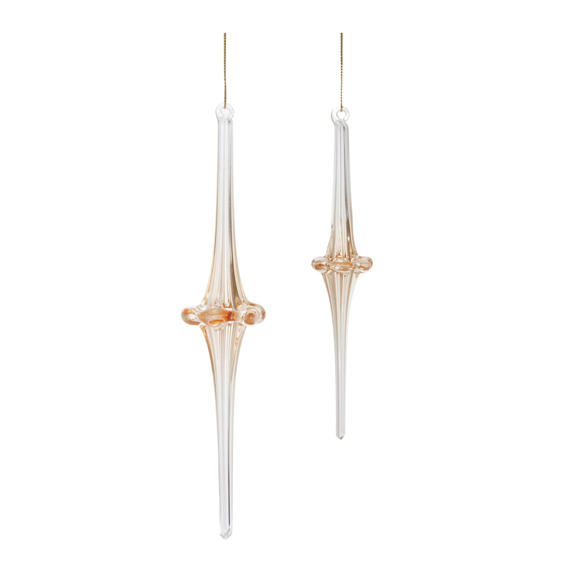 Drop Ornament (Set of 2) 7.75"H, 10"H Glass
