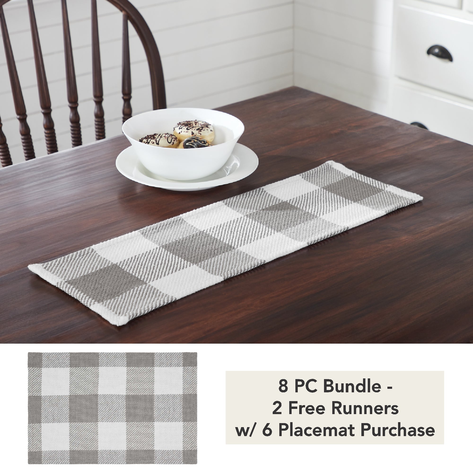 Annie Buffalo Check Grey Runner (8 PC Bundle)