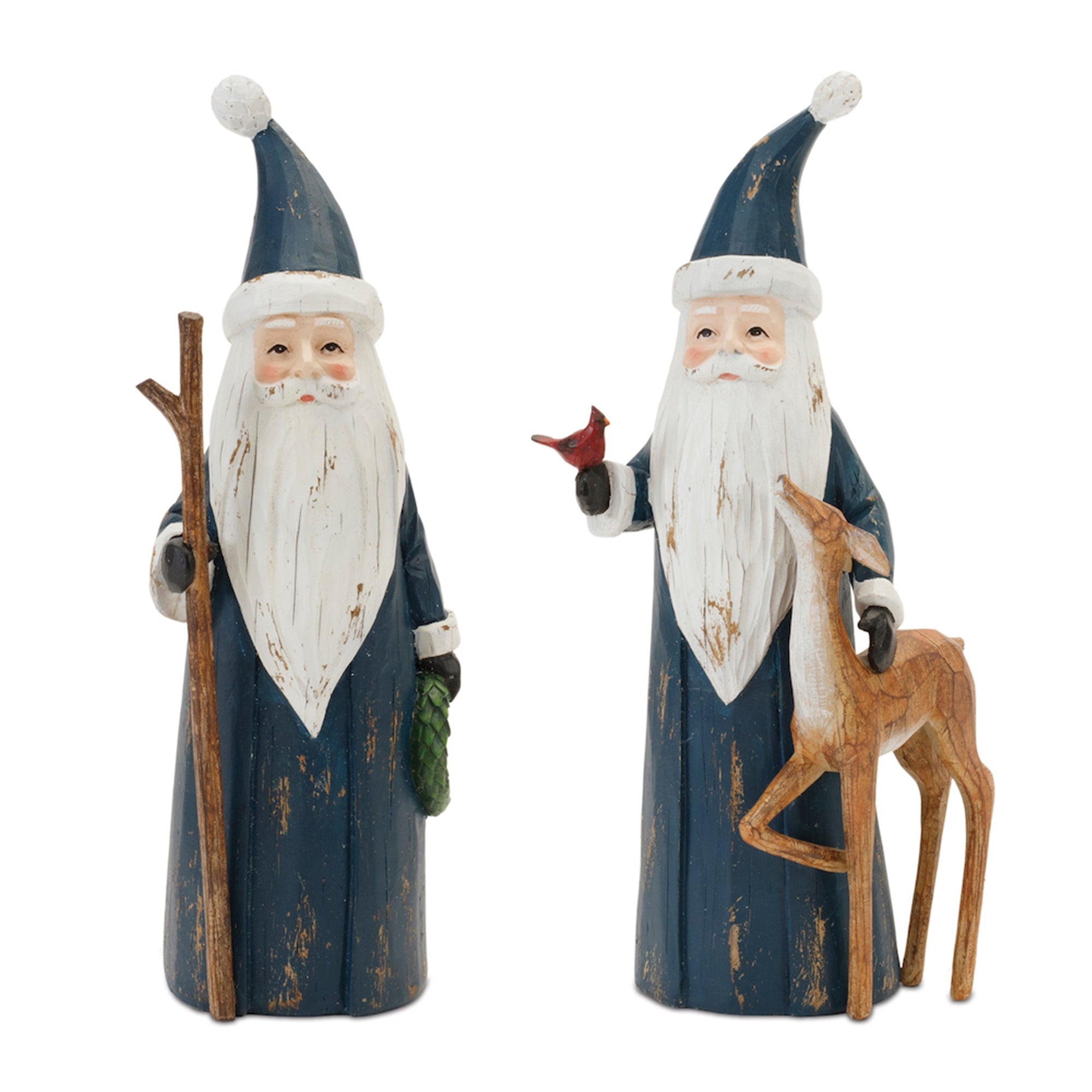 Santa (2 Asst) 12”H Resin