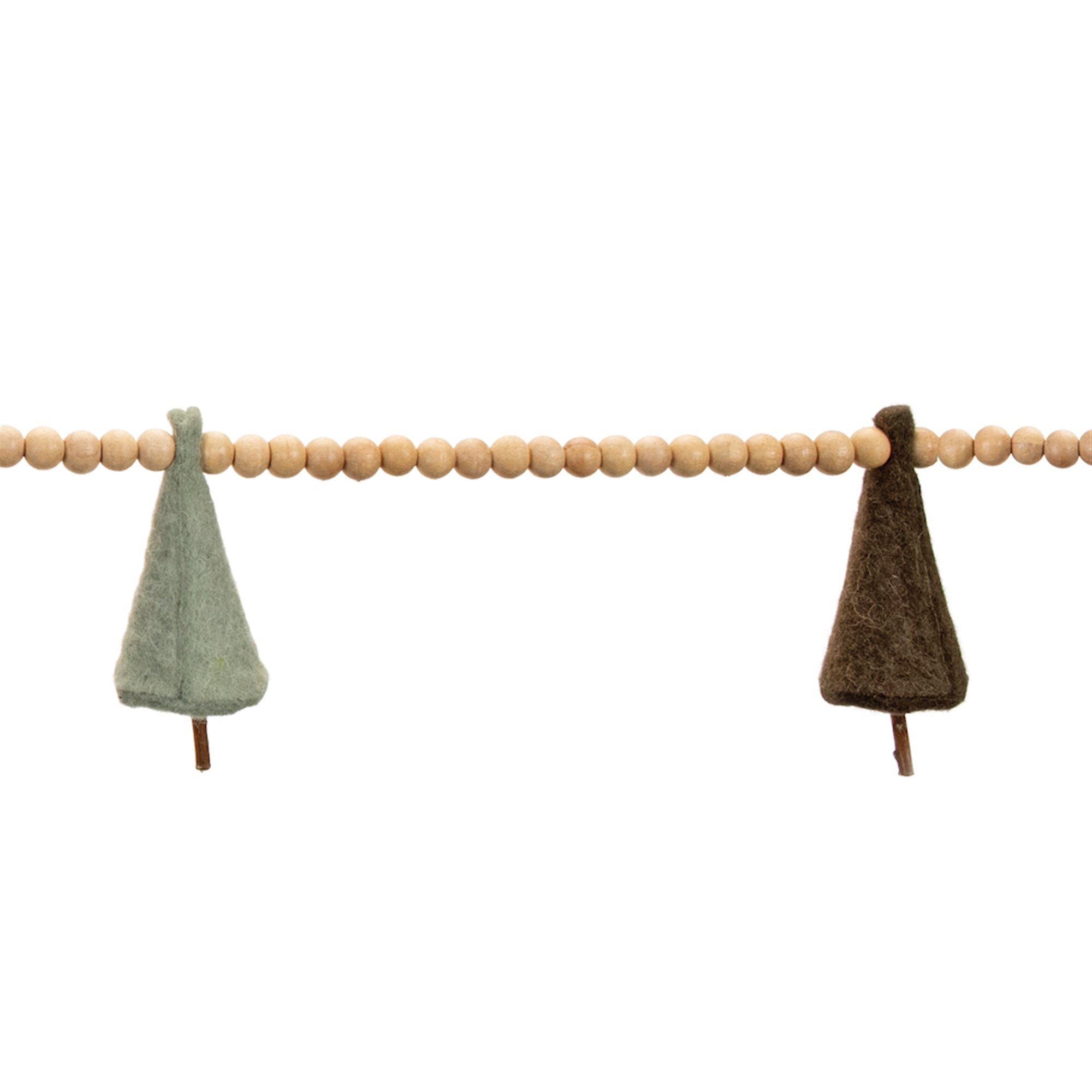 Tree and Bead Garland 5.5'L Wood/