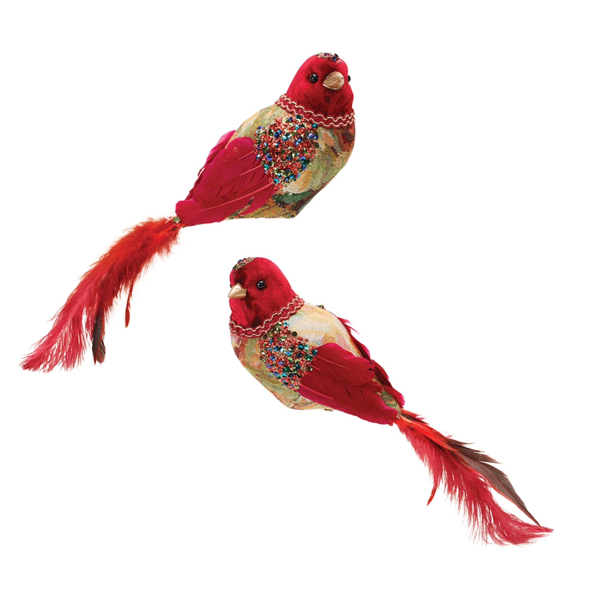 Bird (2 Asst) 13.25"L x 5"H Foam/Fabric